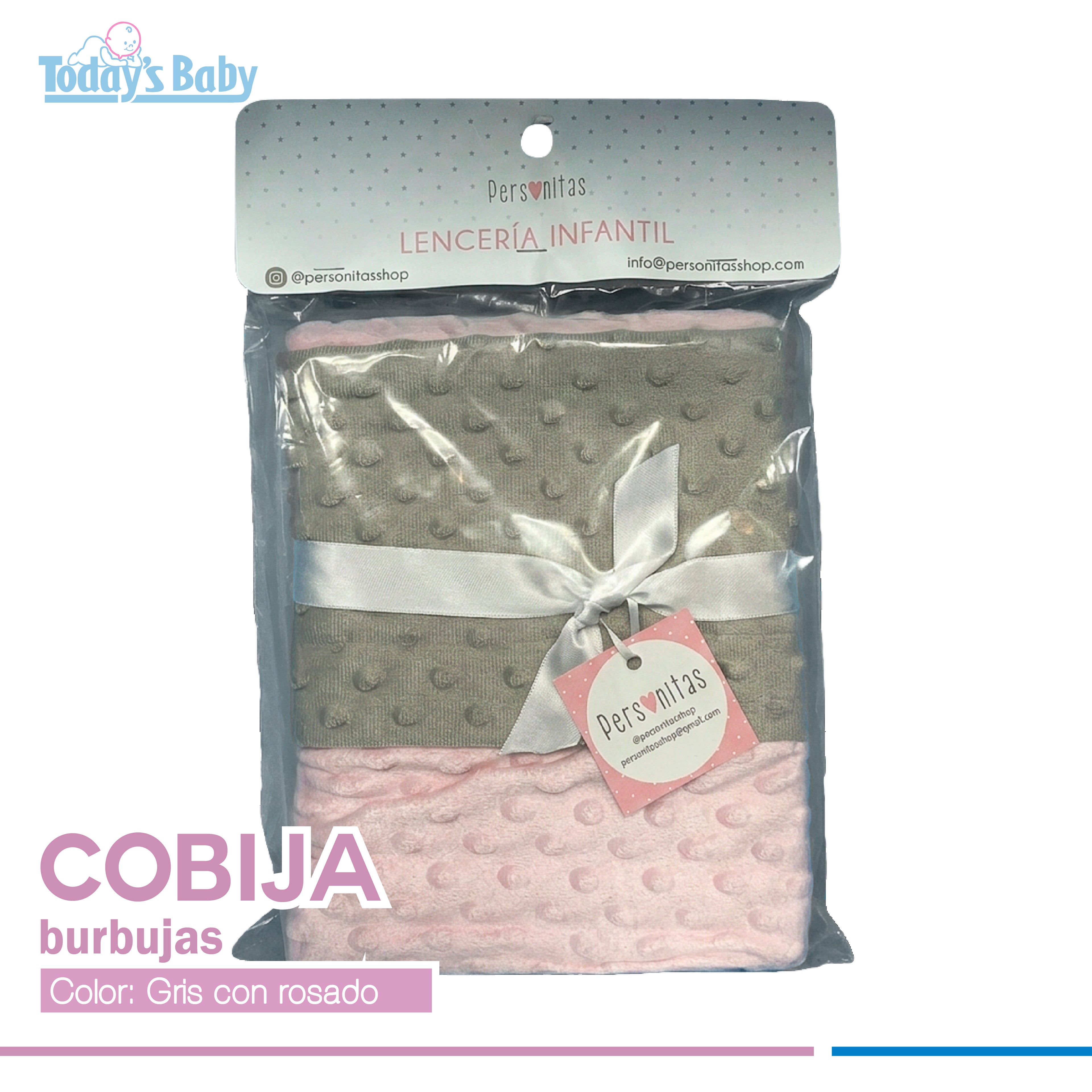 cobija tipo burbuja personitas para bebé