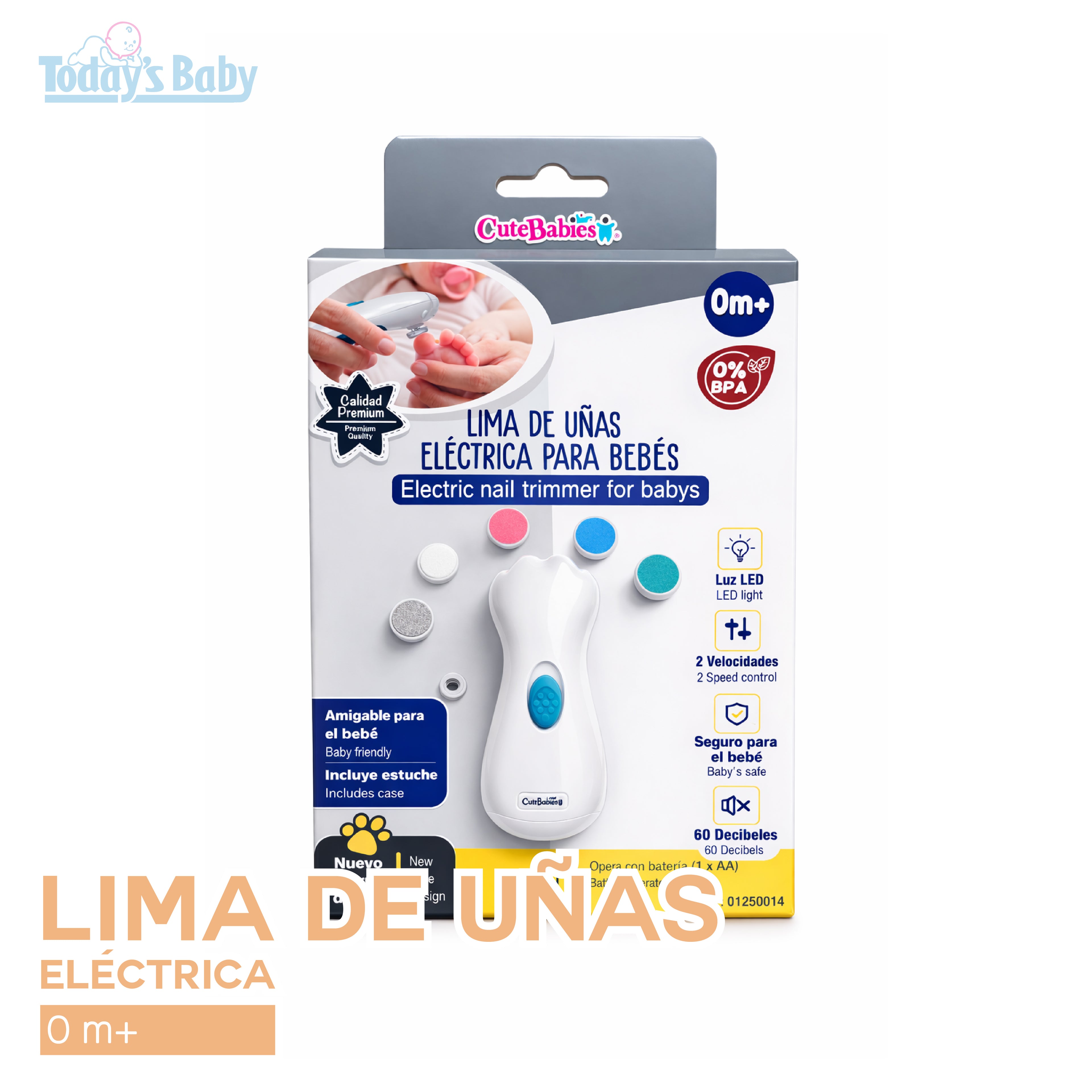 lima de unas electrica para bebes para bebé