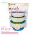 set de 3 bowls munchkin para bebé