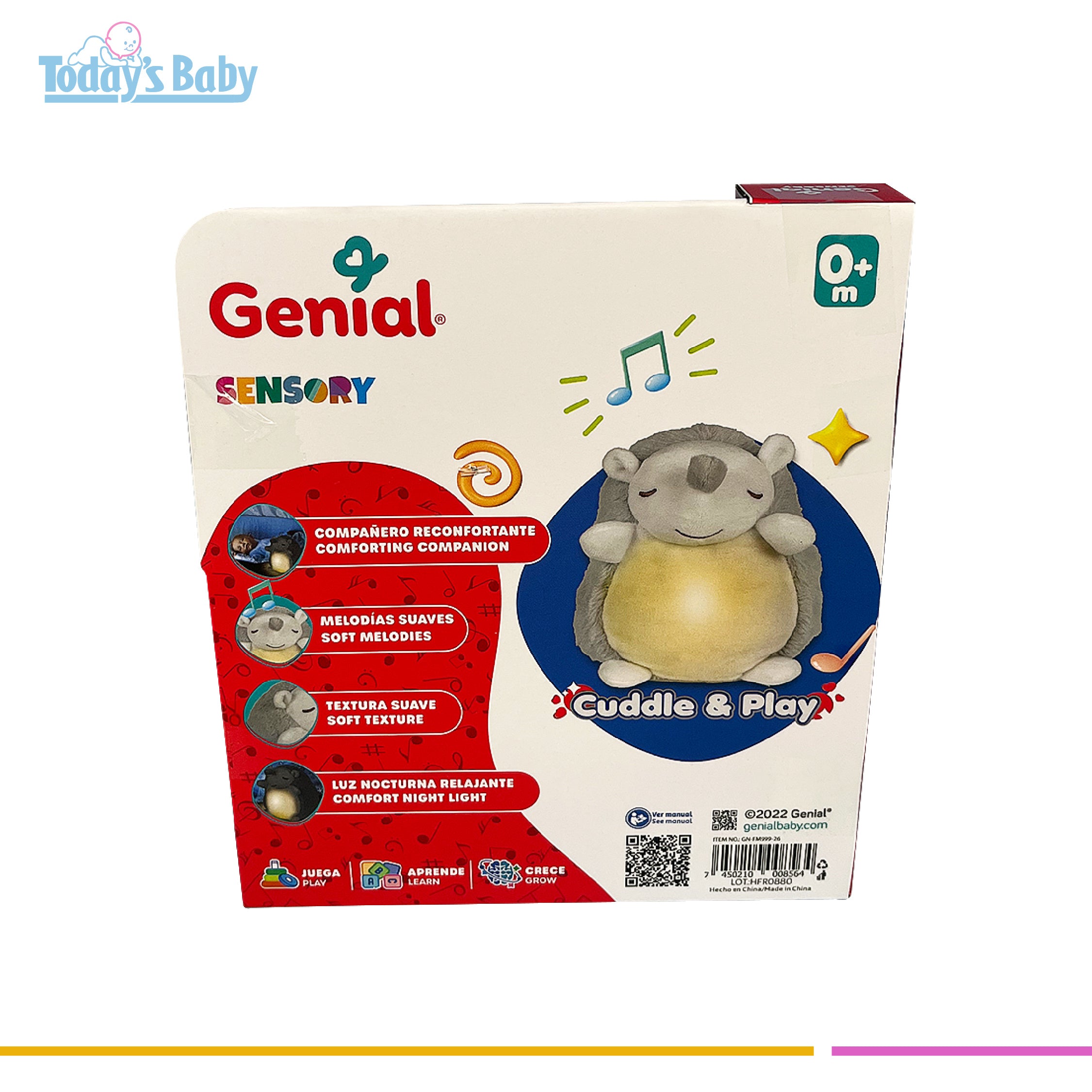 Peluche sensorial Erizo Genial