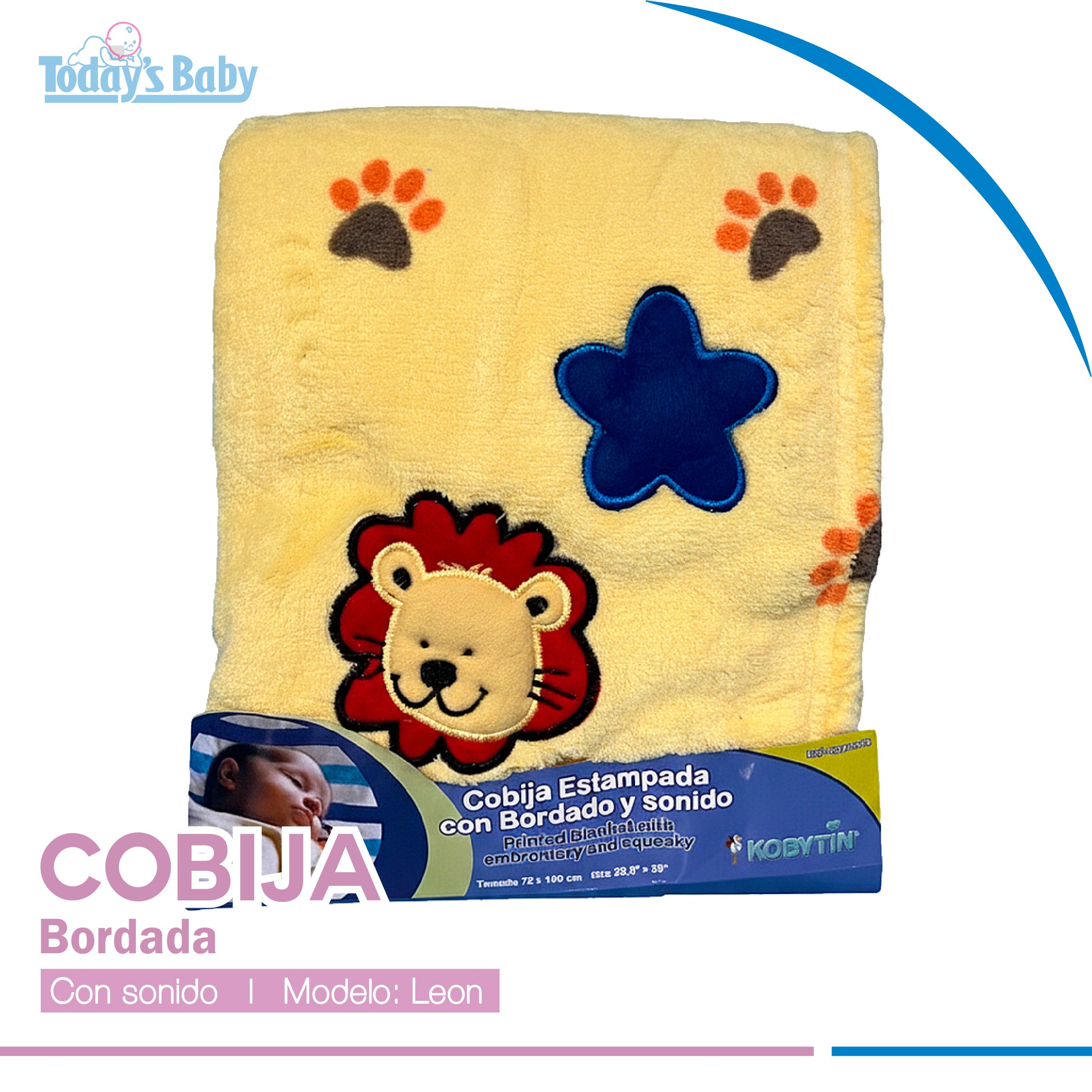 cobija bordada estampada kobytin para bebé
