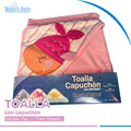 toalla con capucha bordada niña kobytin para bebé