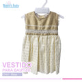 vestido de bautizo beige para bebé