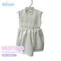 vestido de bautizo blanco para bebé
