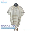 coco liso para bebés blanco con bronce para bebé
