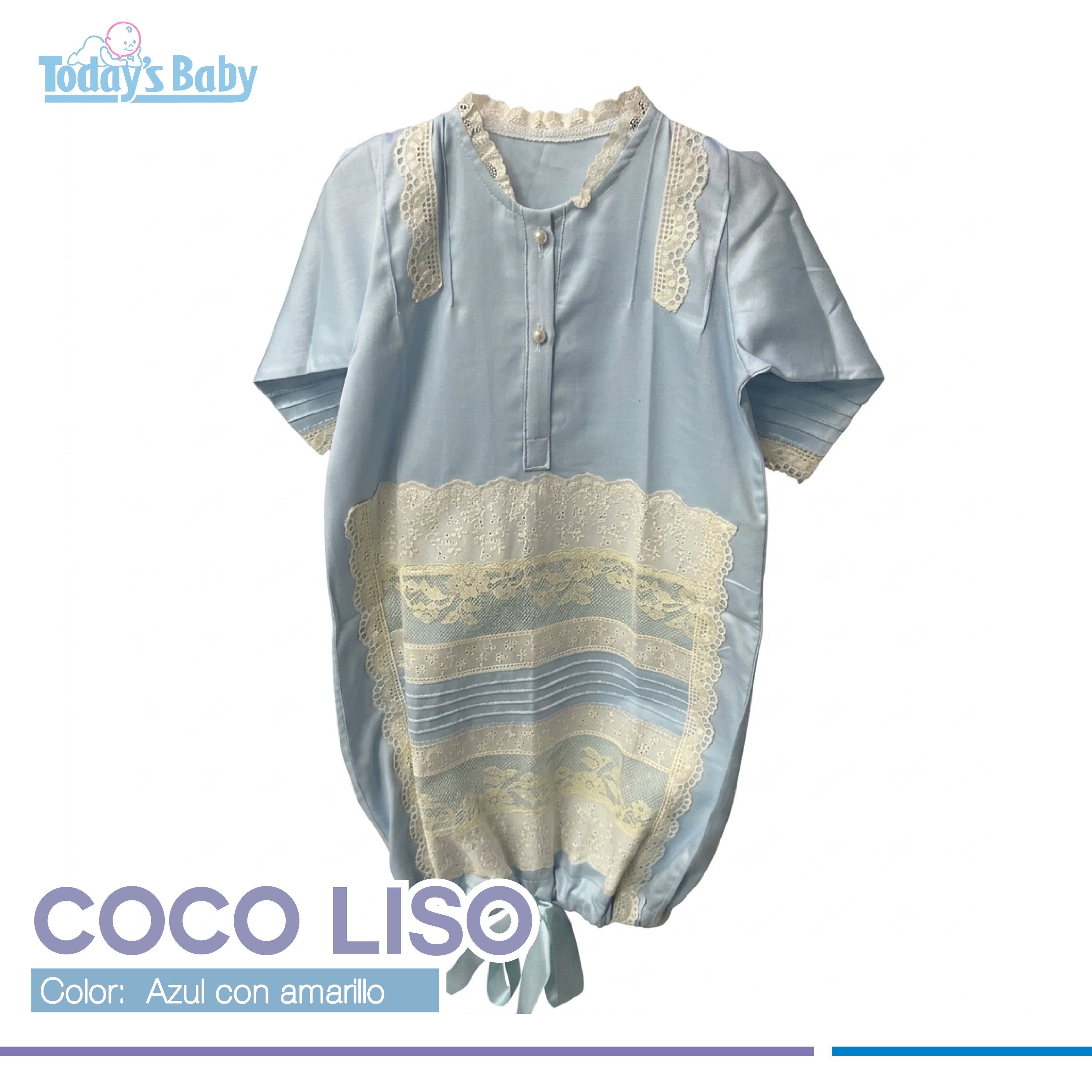 coco liso para bebés azul con beige para bebé