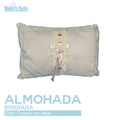 almohada bordada para cuna rosado con beige para bebé
