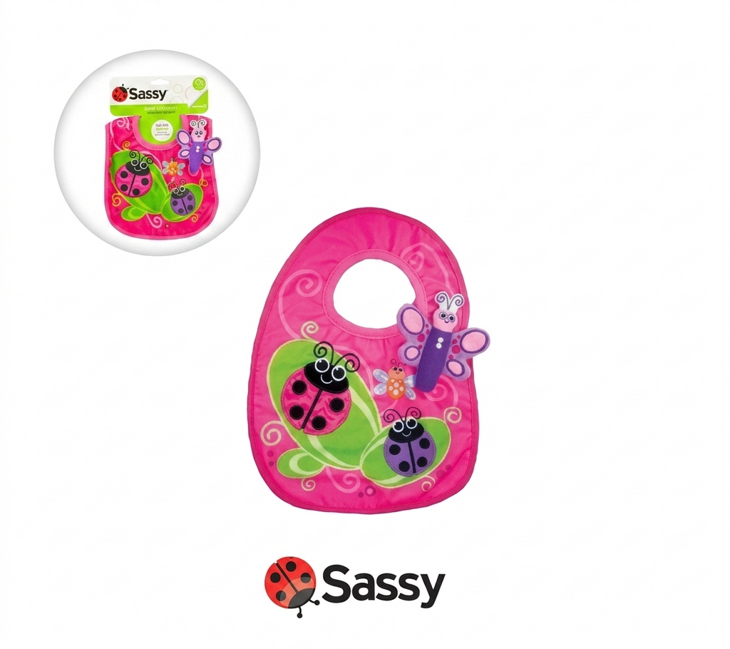 Babero de tela Sassy