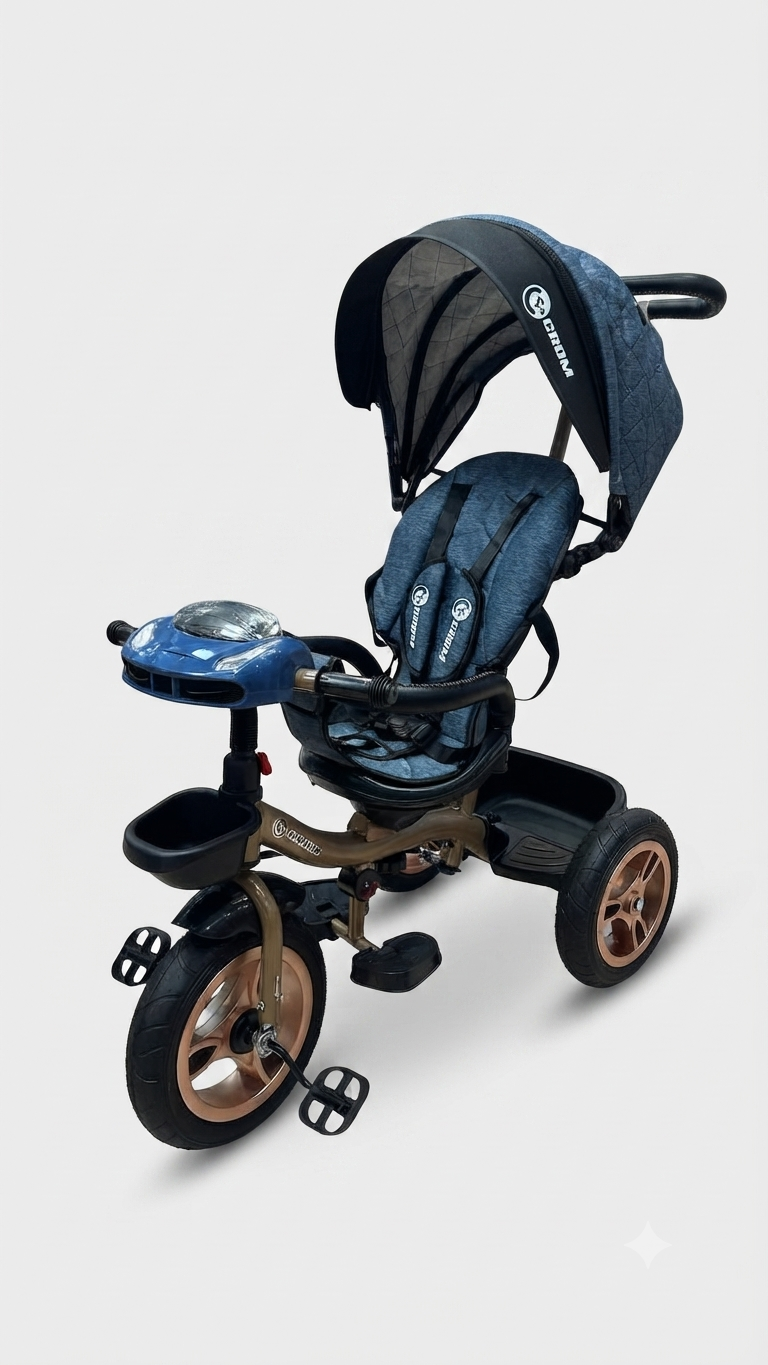 Paseador triciclo Crom Azul