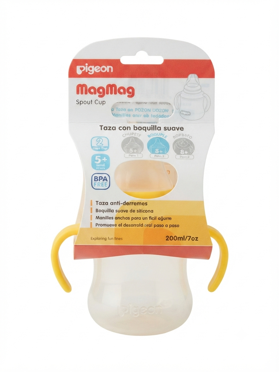Taza con boquilla suave Magmag Etapa 2 Pigeon
