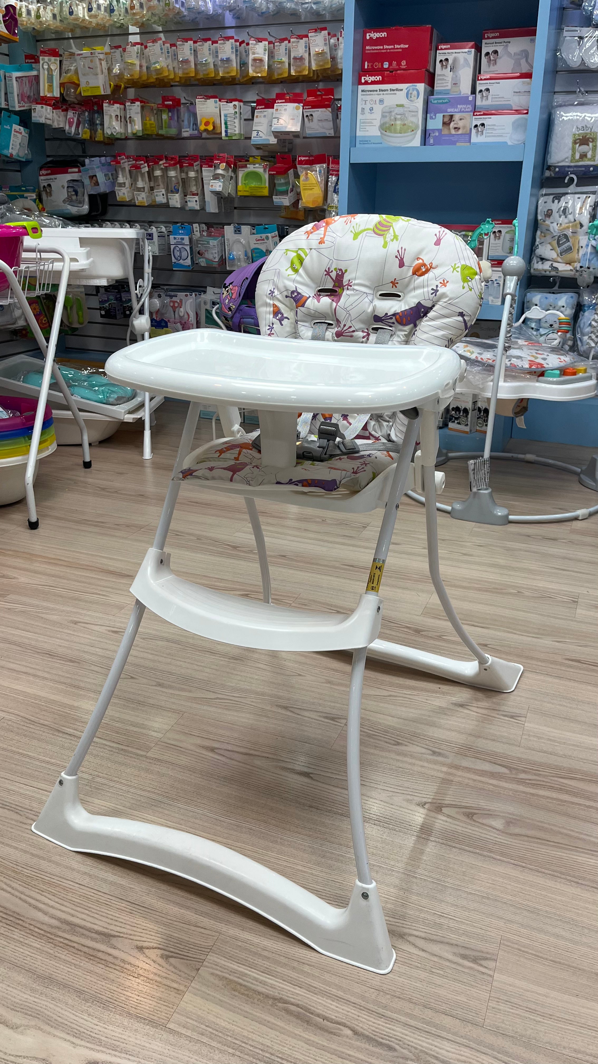 Silla de comer estampado divertido