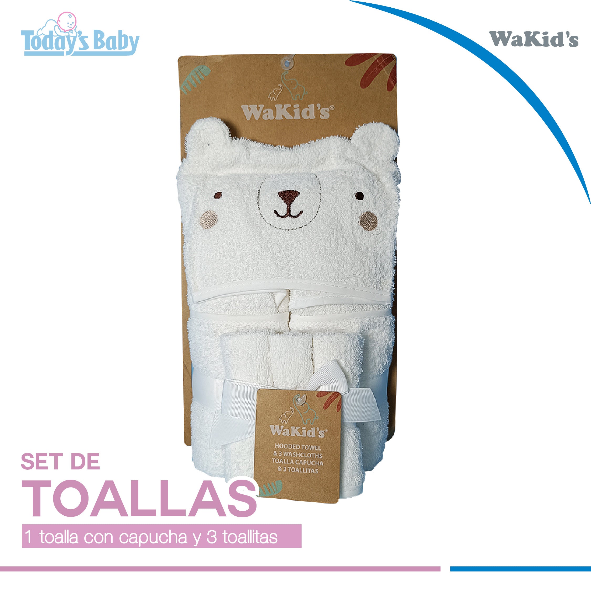 Set de toalla con capucha Wakid´s