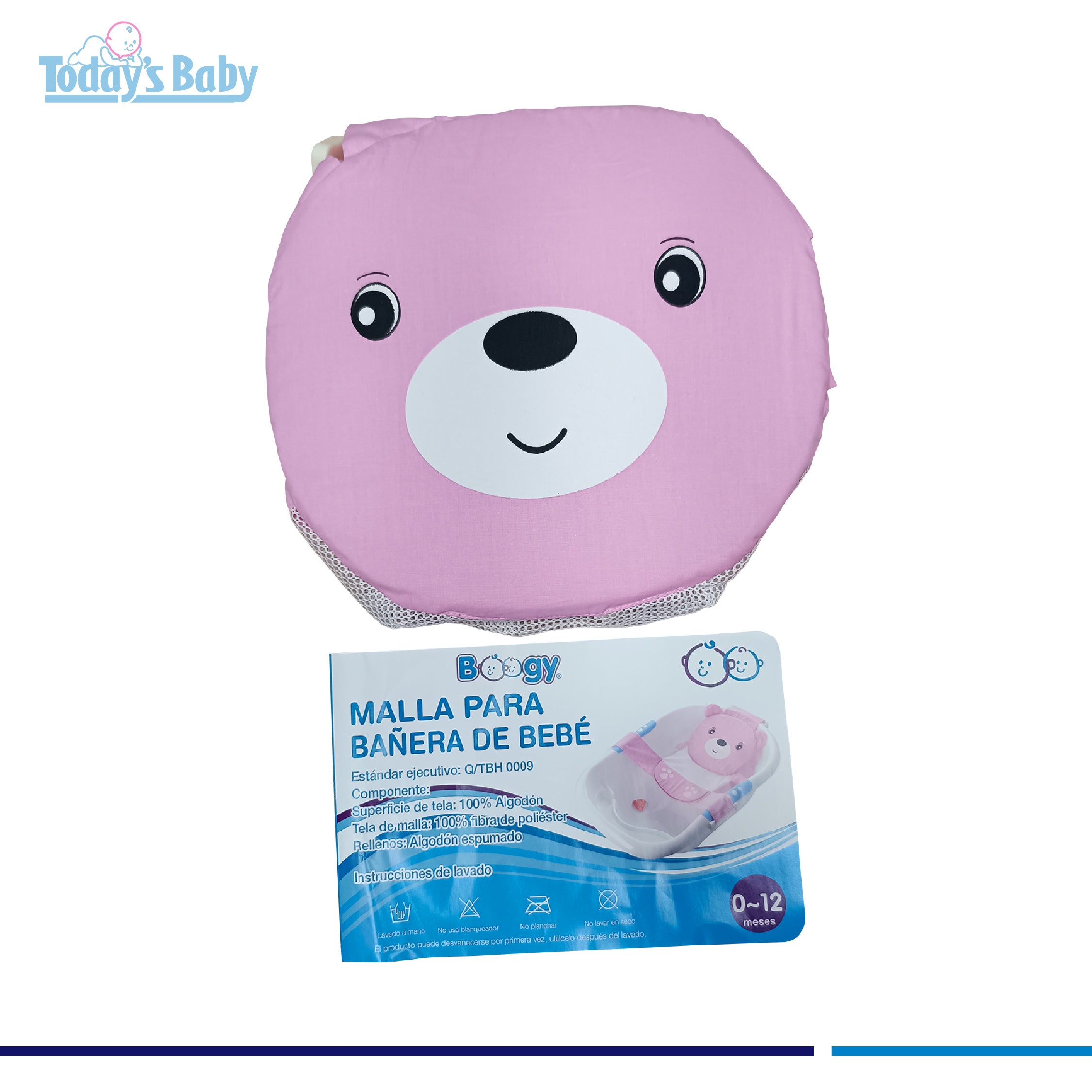 Malla para Bañera de Bebé Osito Rosa Boogy +0-12m