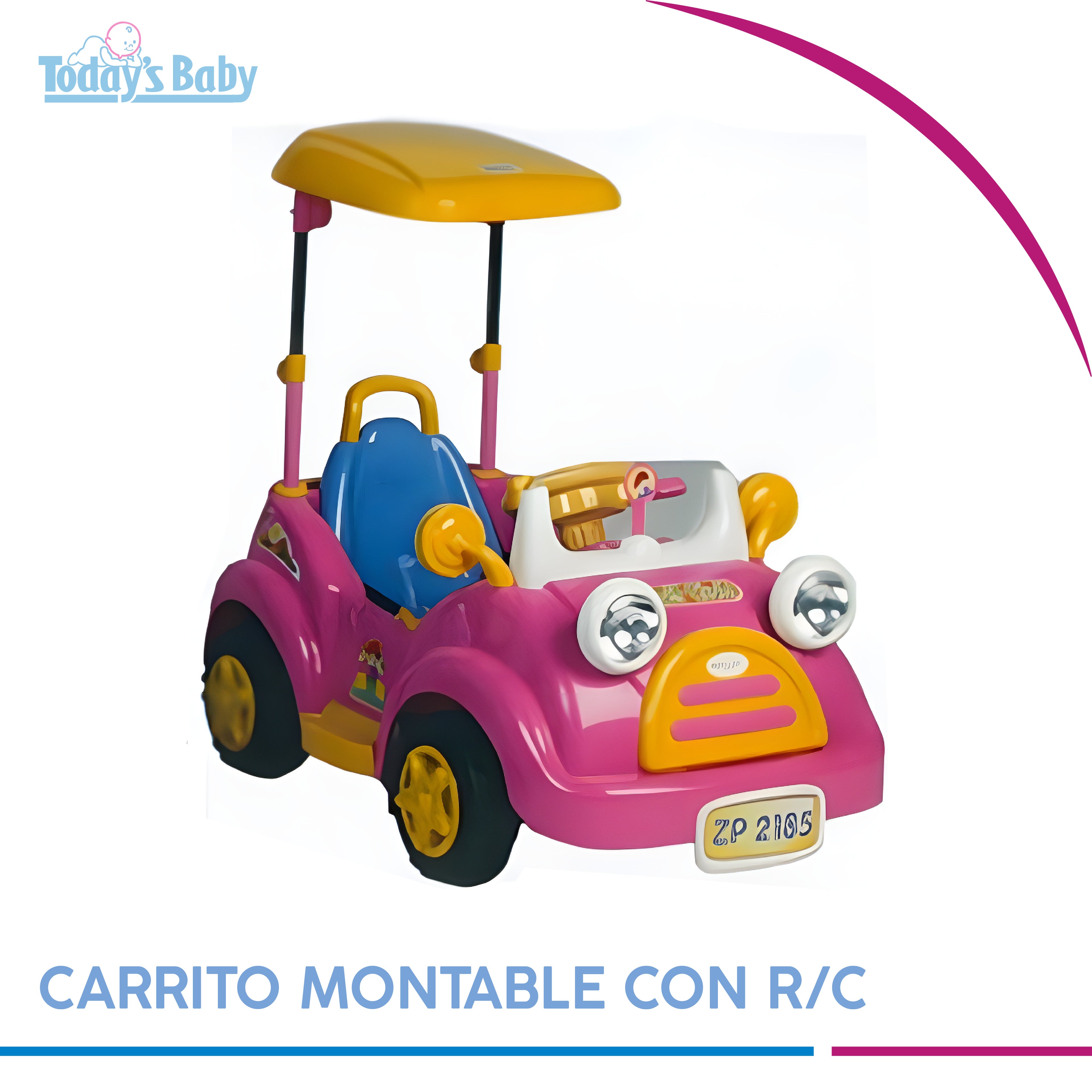 carro montable con control remoto para bebé