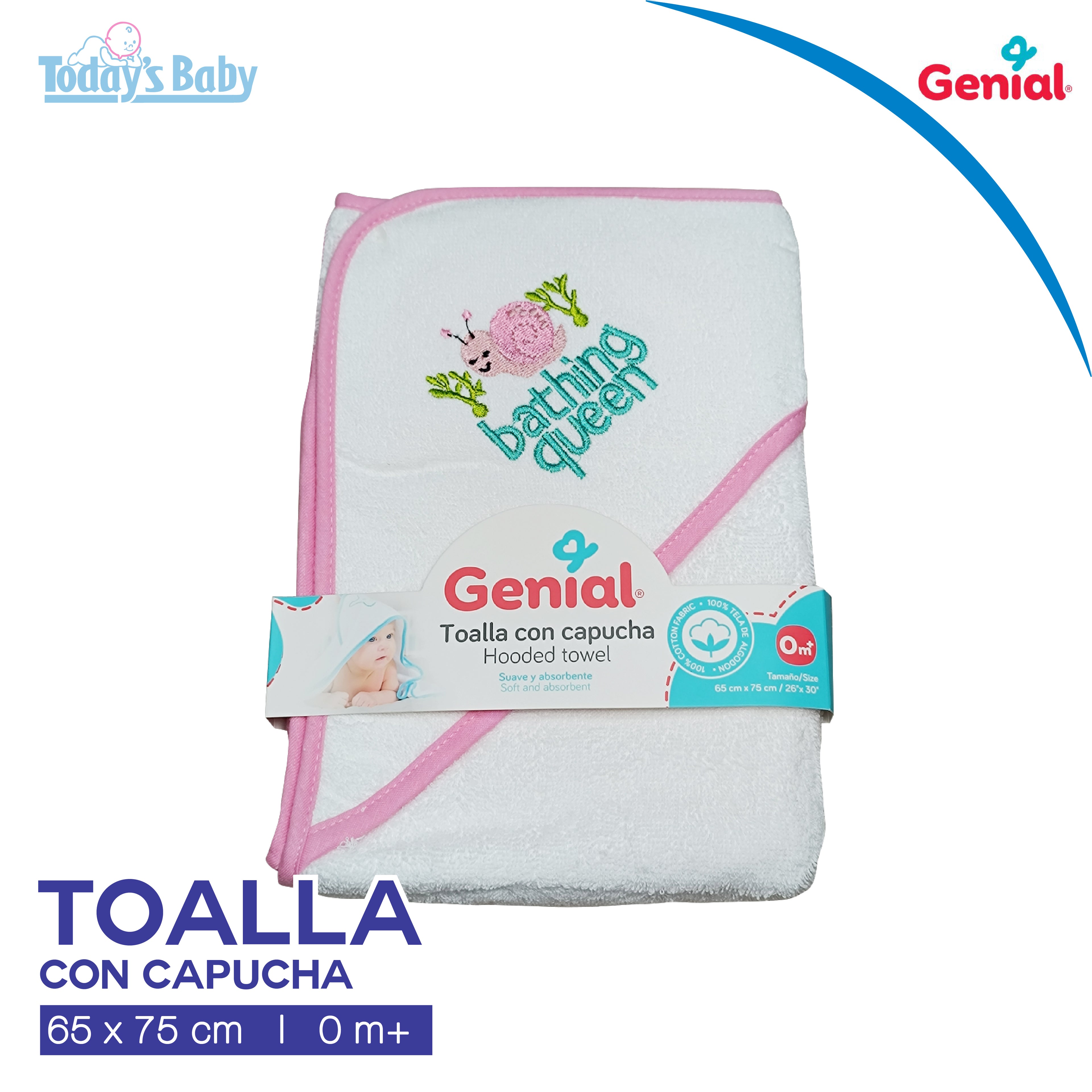 Toalla con Capucha 0m+ Genial