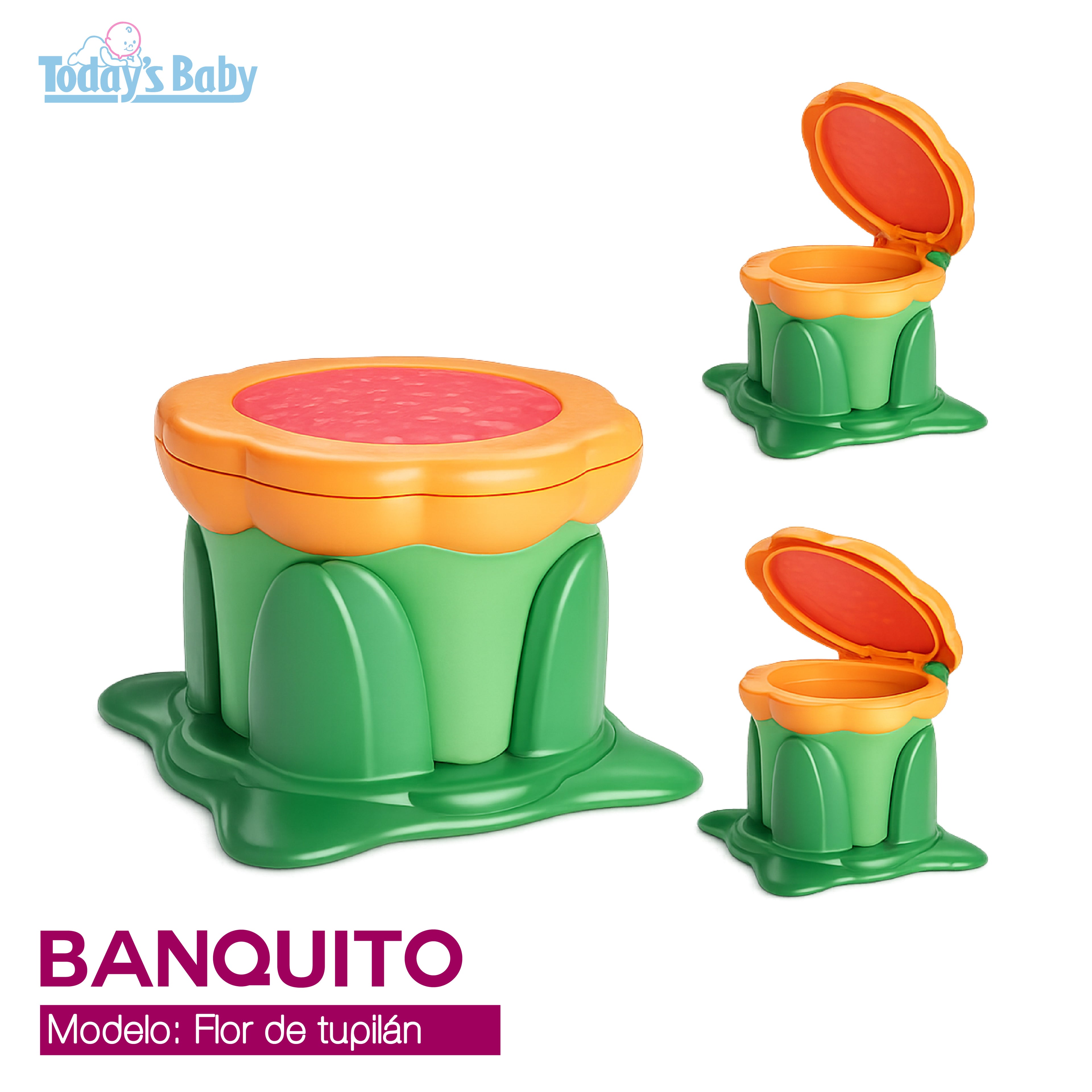 banquito flor de tulipán para bebé
