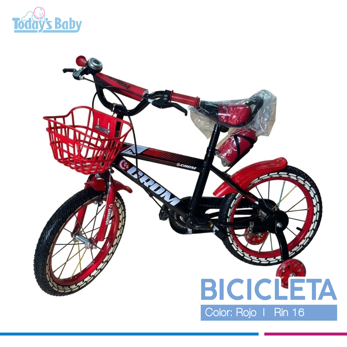 Bicicleta Crom Rin 16 Roja