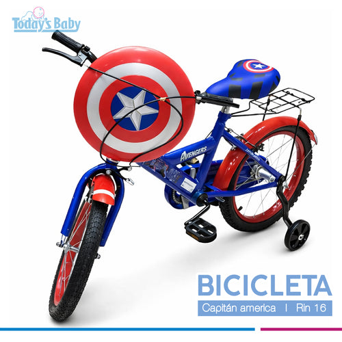 bicicleta capitán america rin 16 para bebé