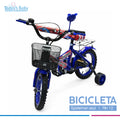 bicicleta  spiderman azul rin 12 para bebé