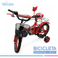bicicleta spiderman roja rin 12 para bebé