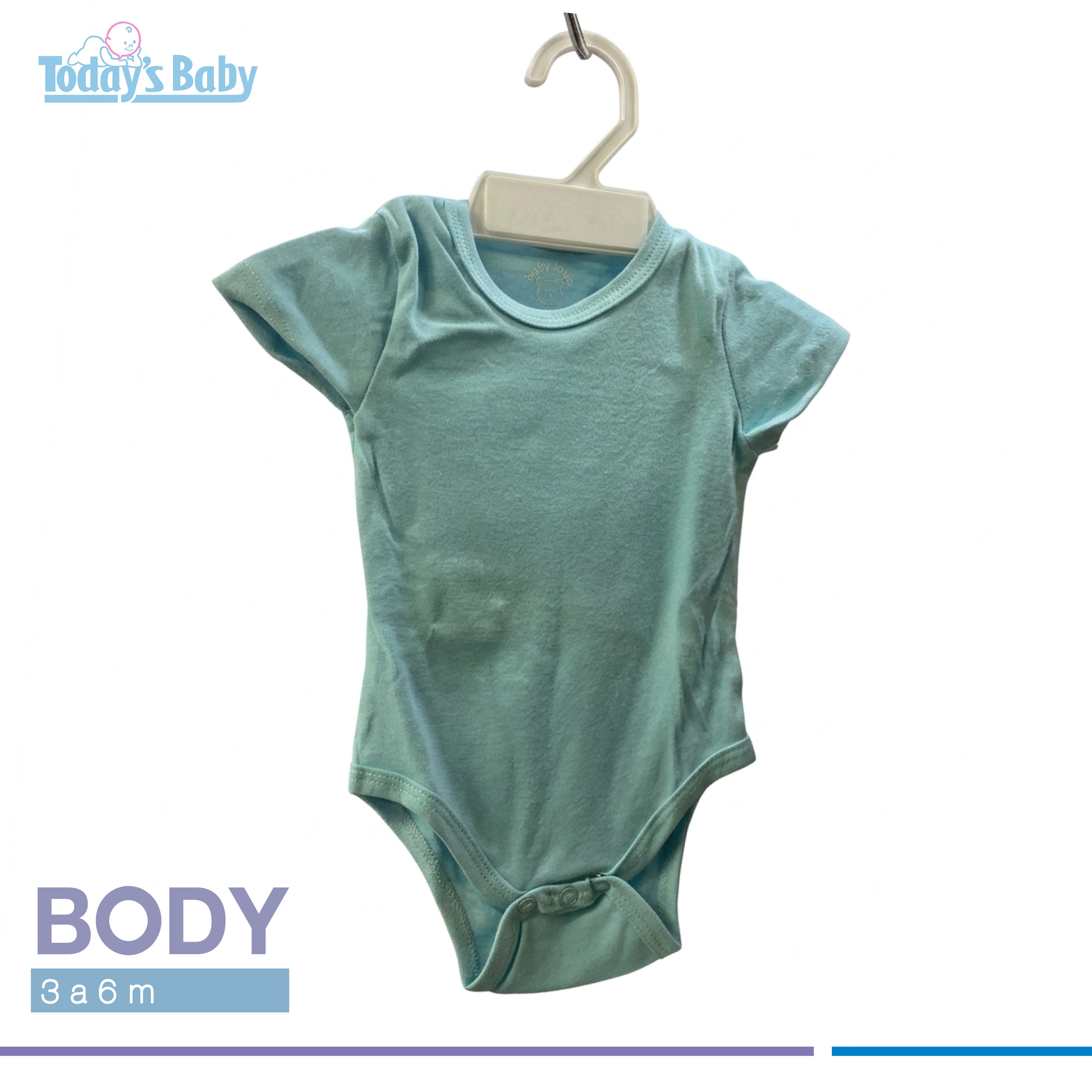 body de algodon 3 6m 8 para bebé