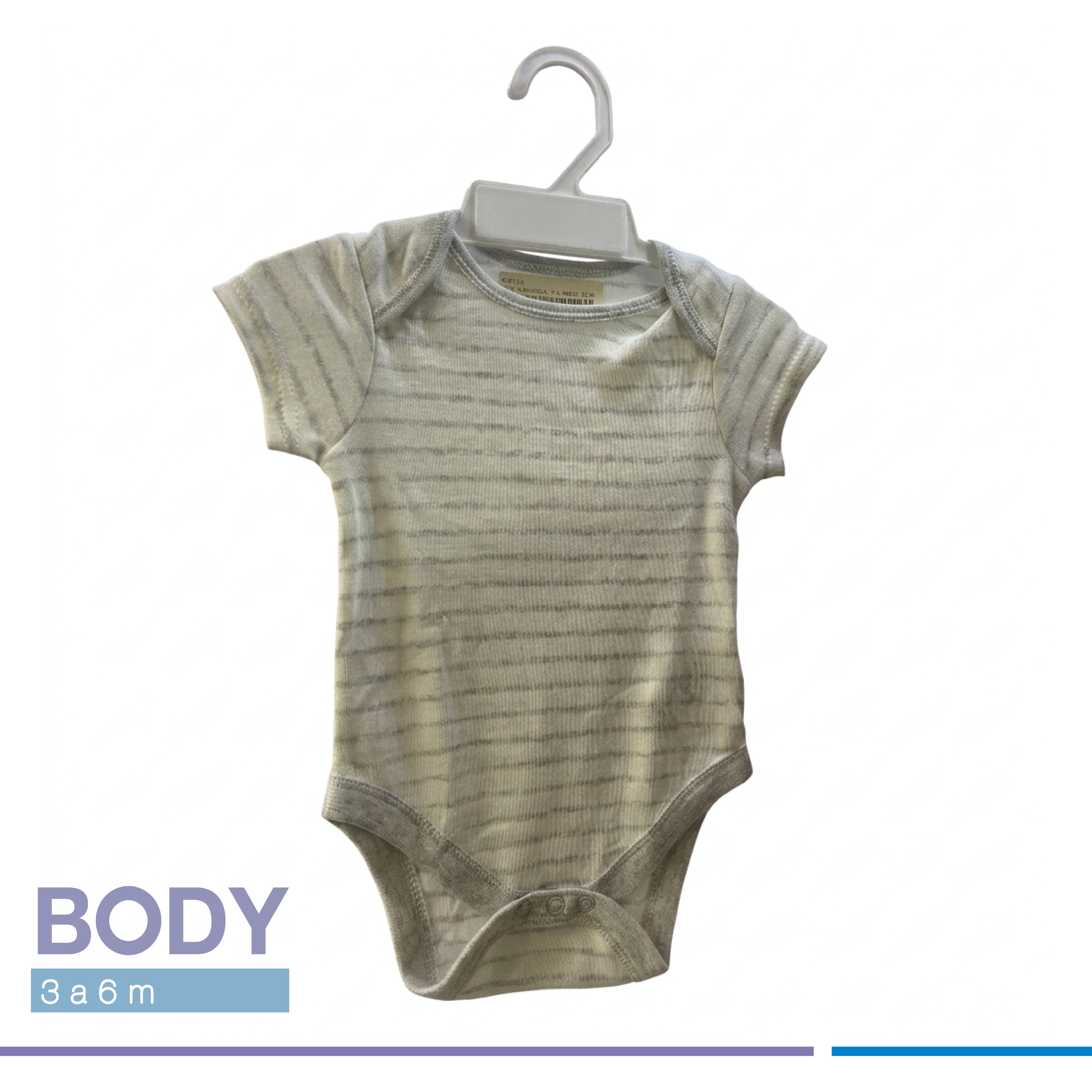 body de algodon 3 6m 6 para bebé
