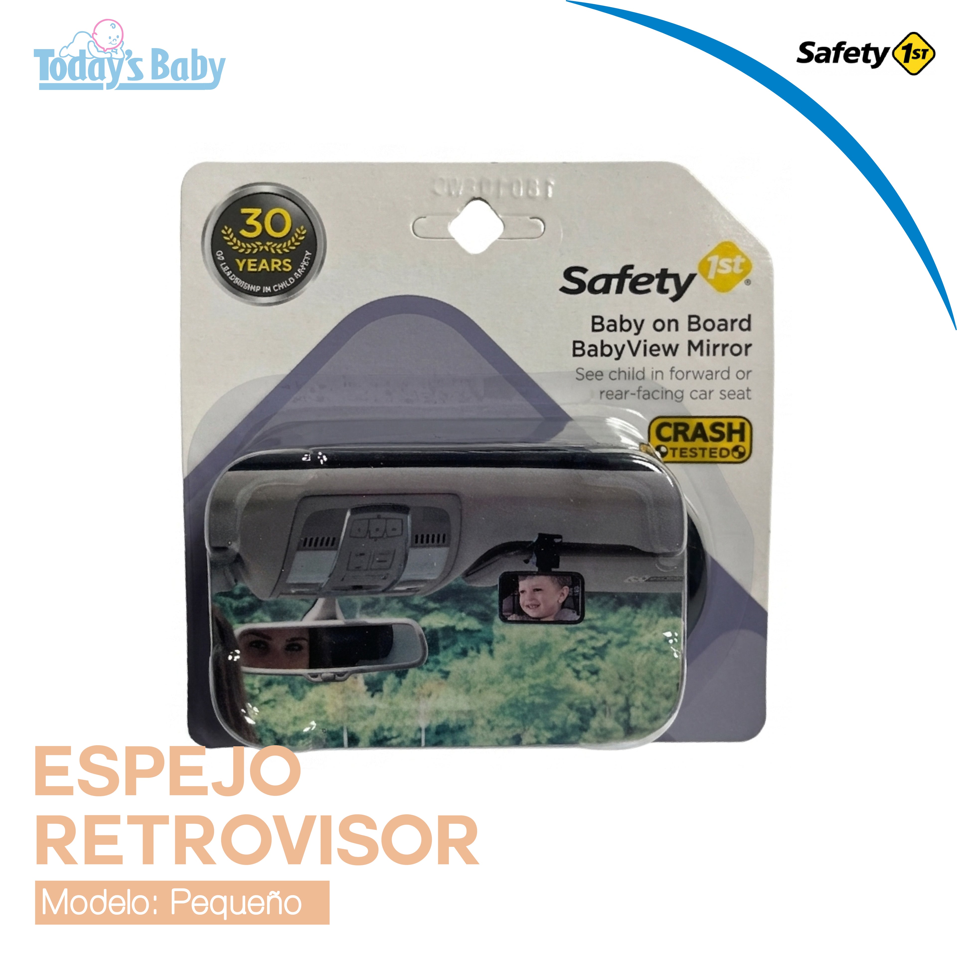Espejo retrovisor para bebé abordo Safety