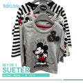 Set de suéteres manga larga Disney 9-12m