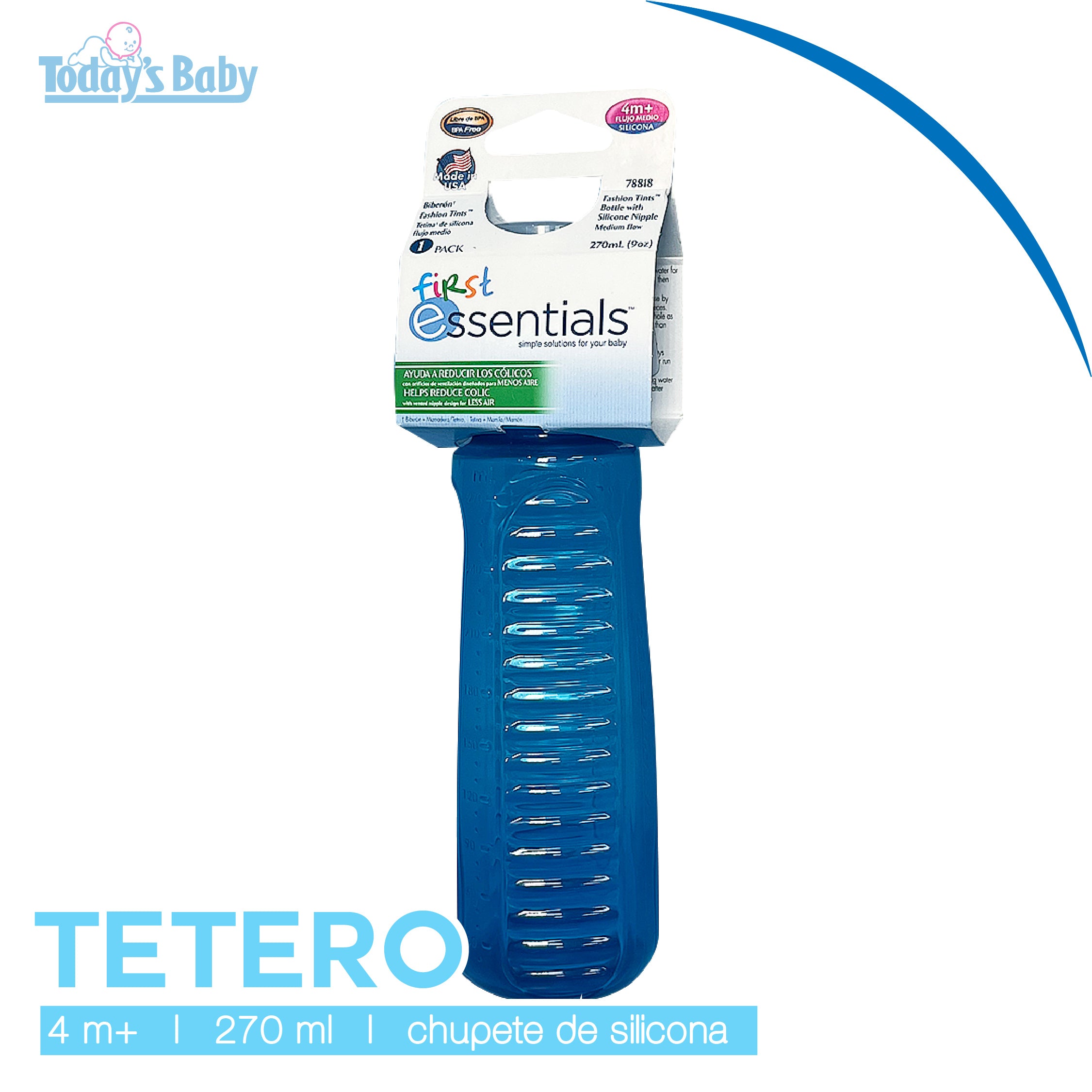 Tetero chupete de silicona First Essentials 270ml