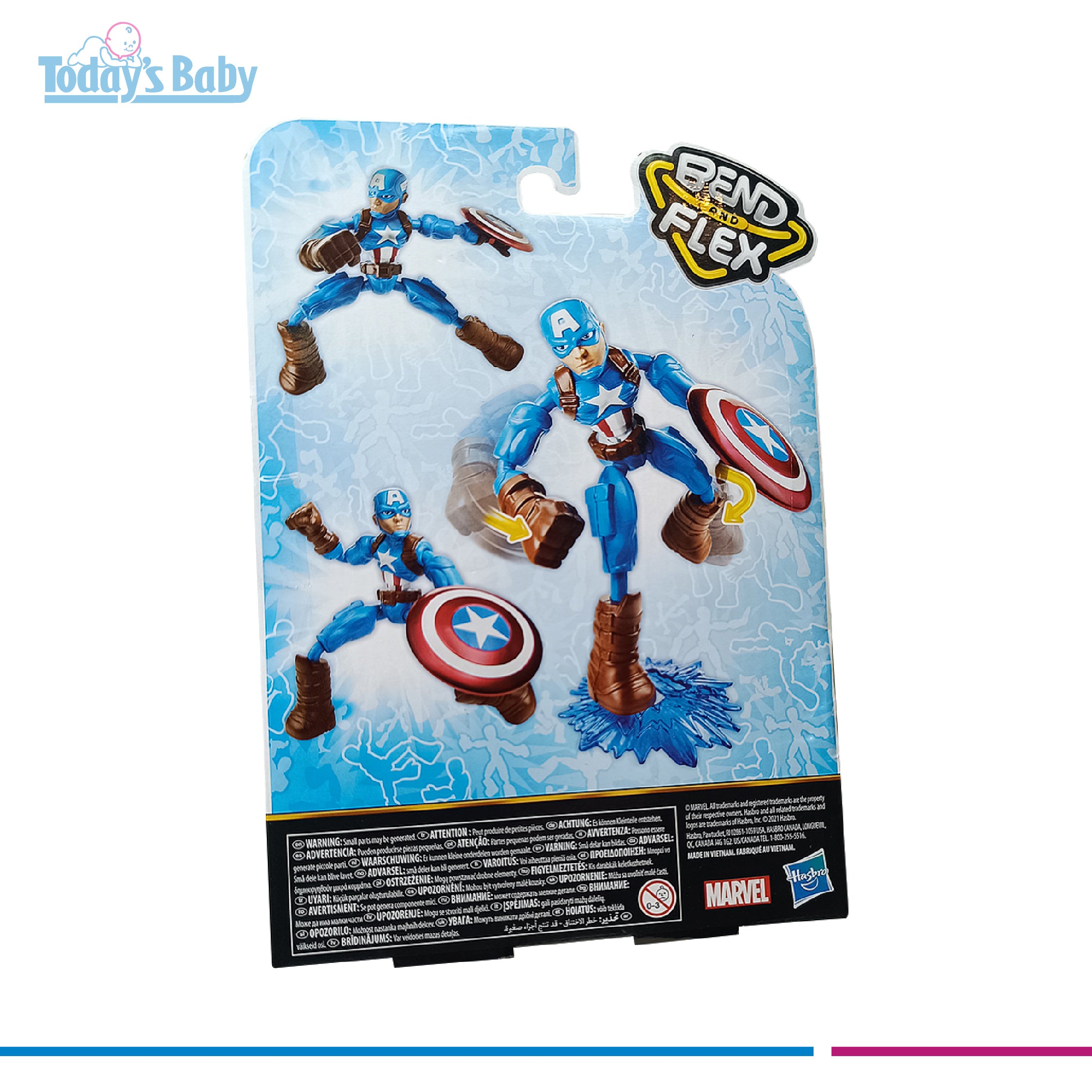 avengers bend and flex capitán américa para bebé