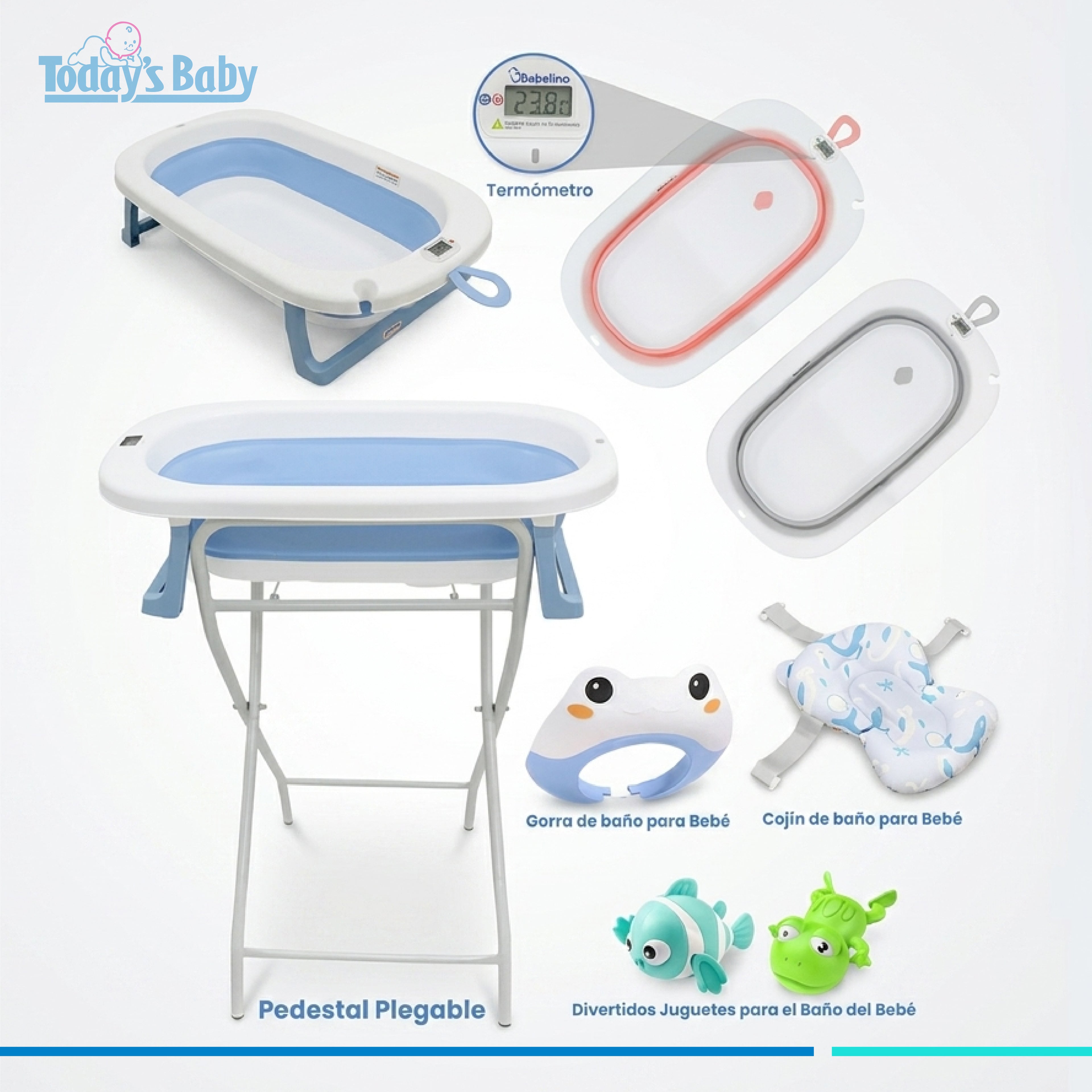 Bañera Plegable con pedestal