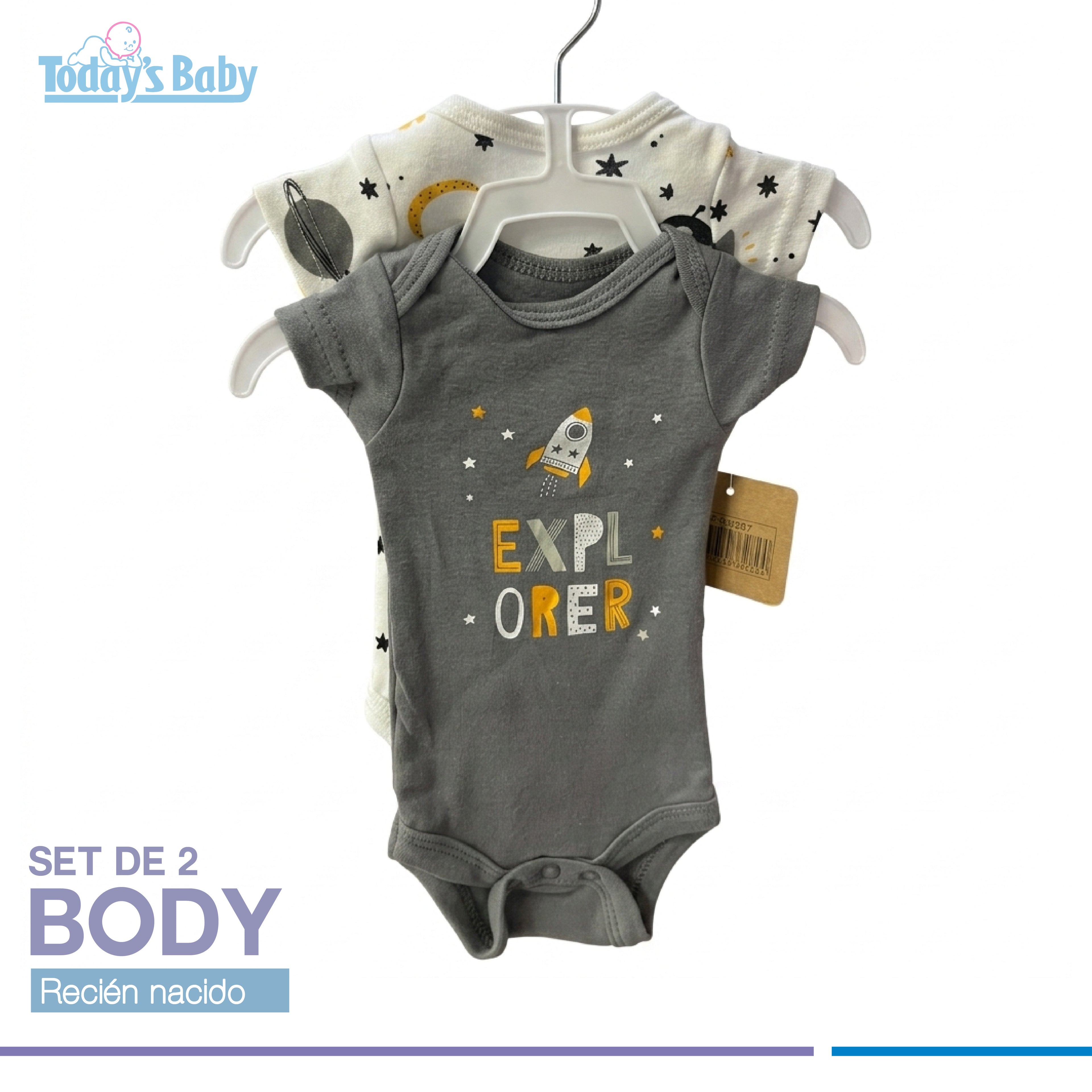 set de body 2 pzas wakid s recien nacido para bebé