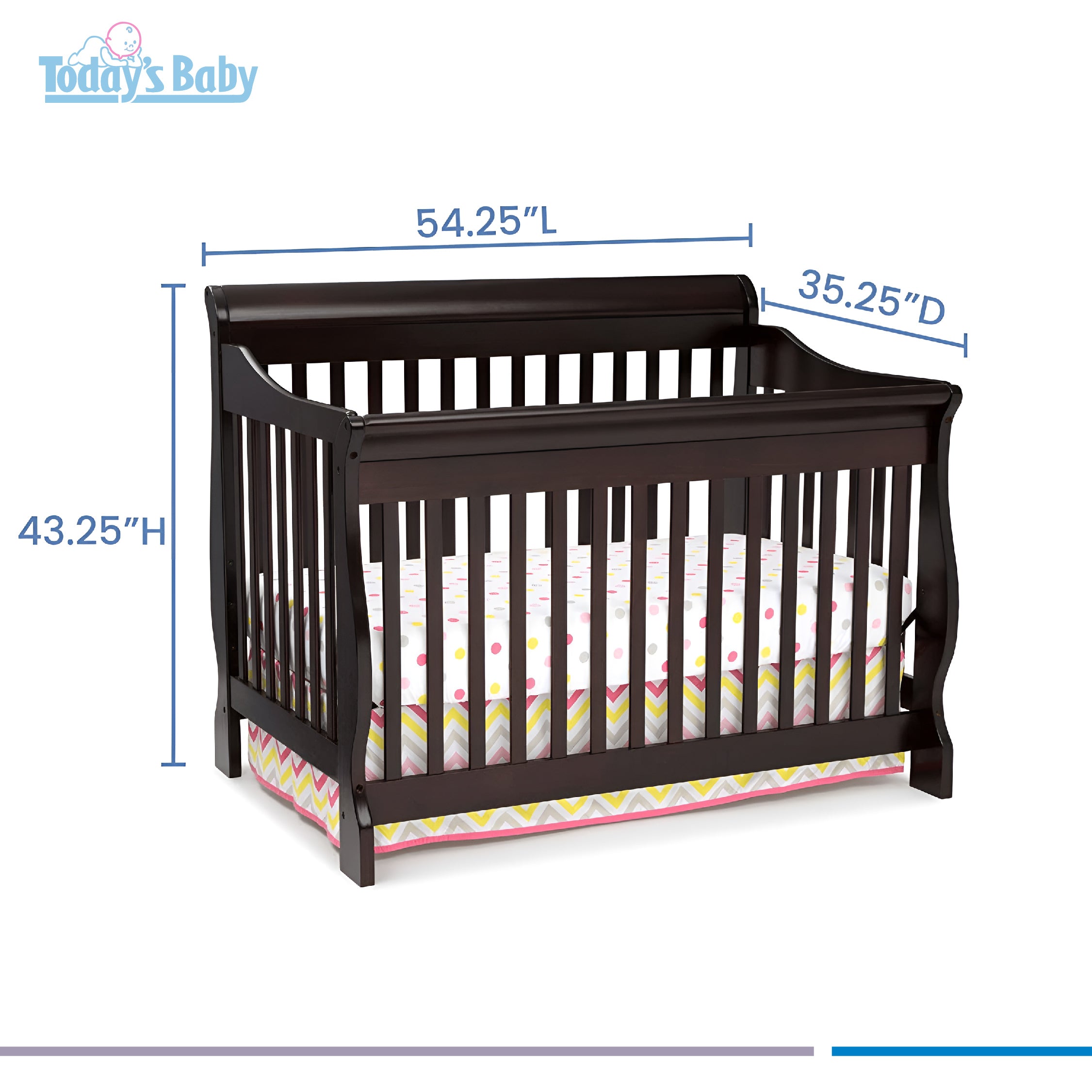 cuna de madera futura convertible en cama para bebé