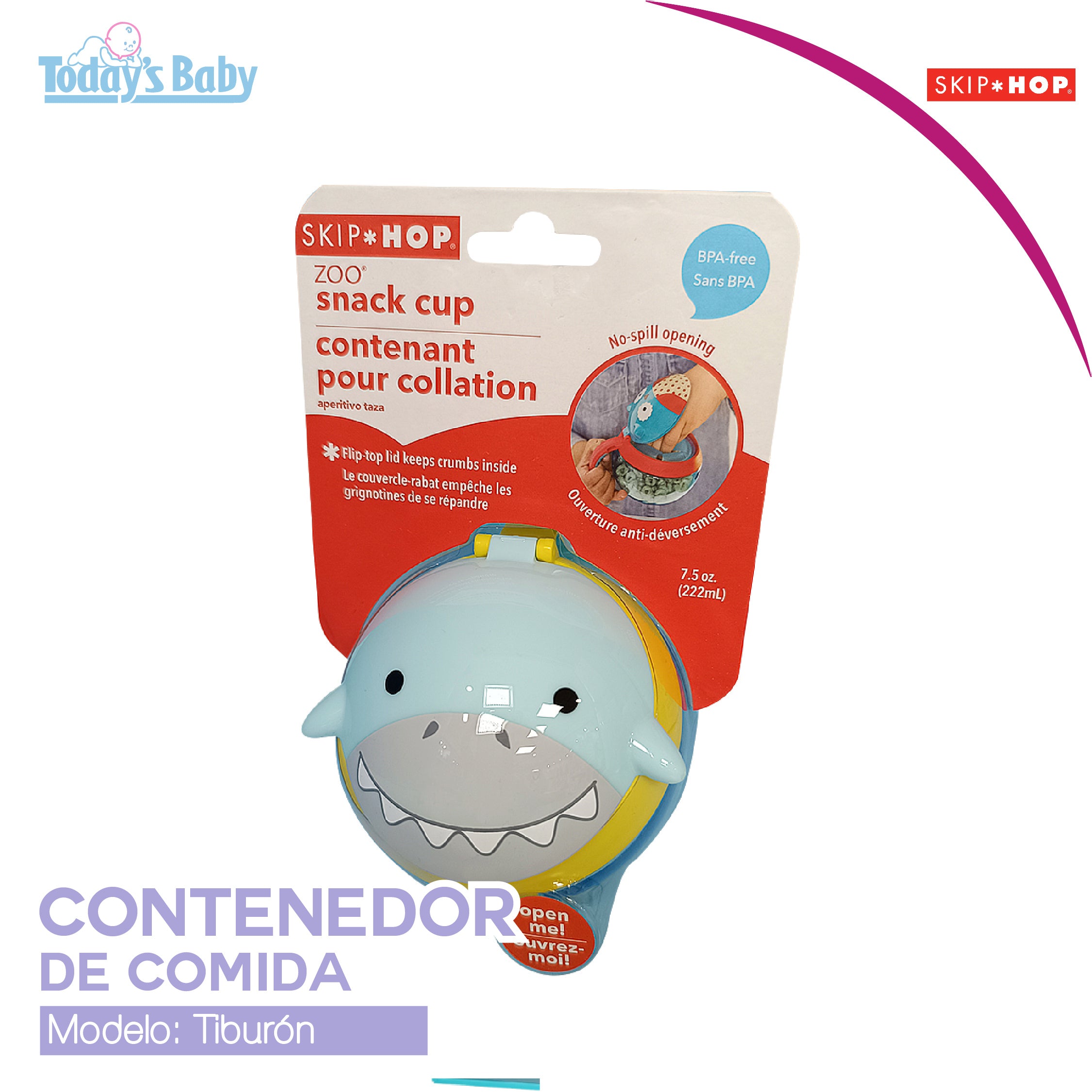snack cup skip hop tiburon para bebé