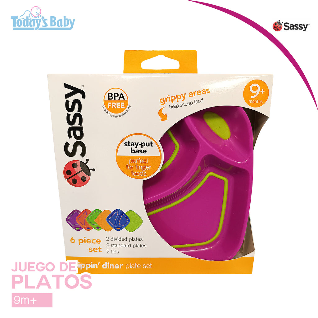 set de platos 6pzas sassy 1 para bebé