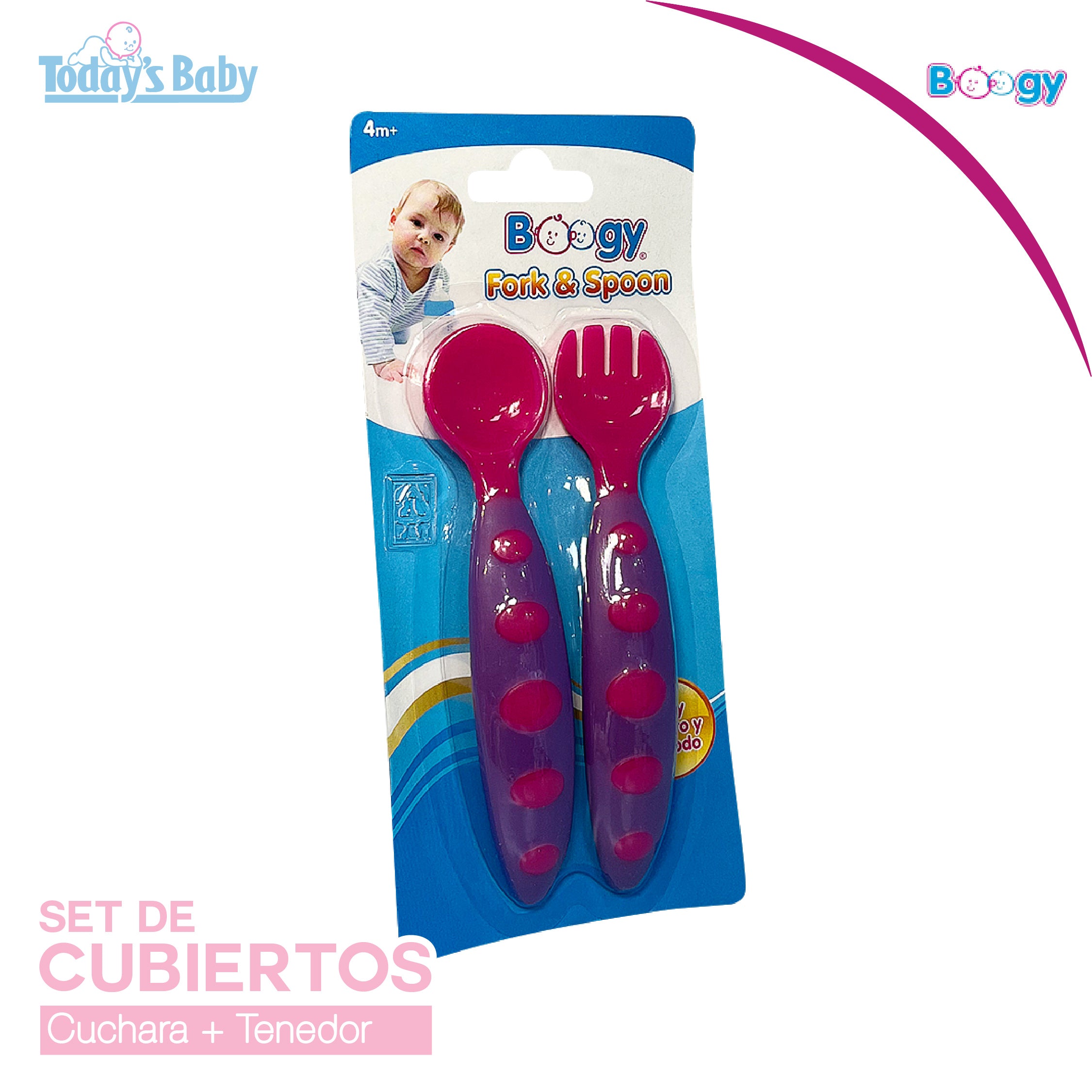set de cubiertos boogy 4m copia para bebé