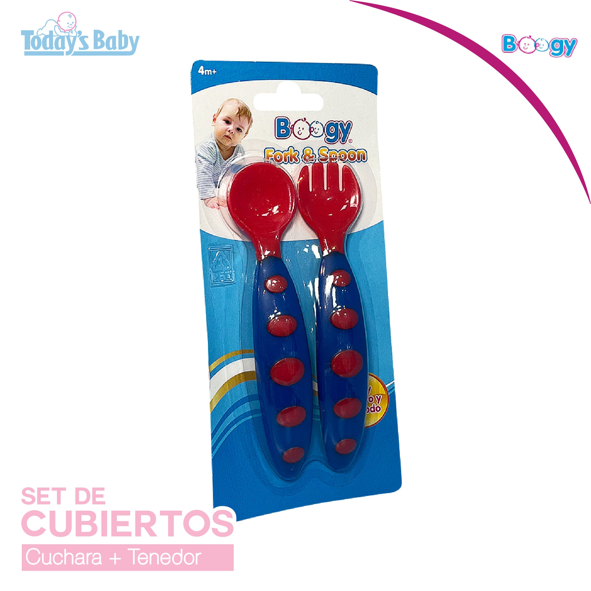 set de cubiertos boogy 4m para bebé