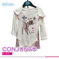 Conjunto 3 pzas Disney Bambi 6-9m