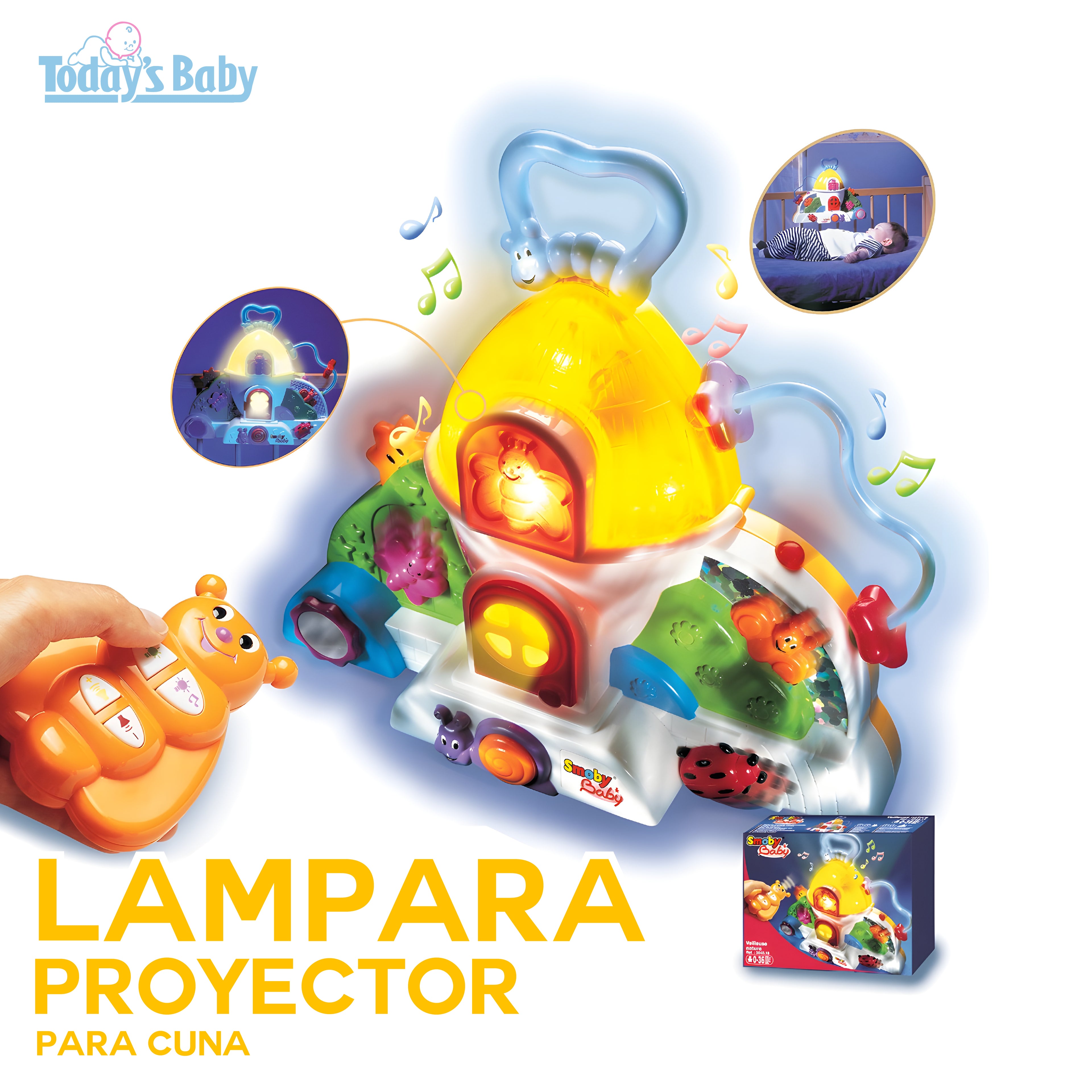 Lampara proyector para cuna Smoby