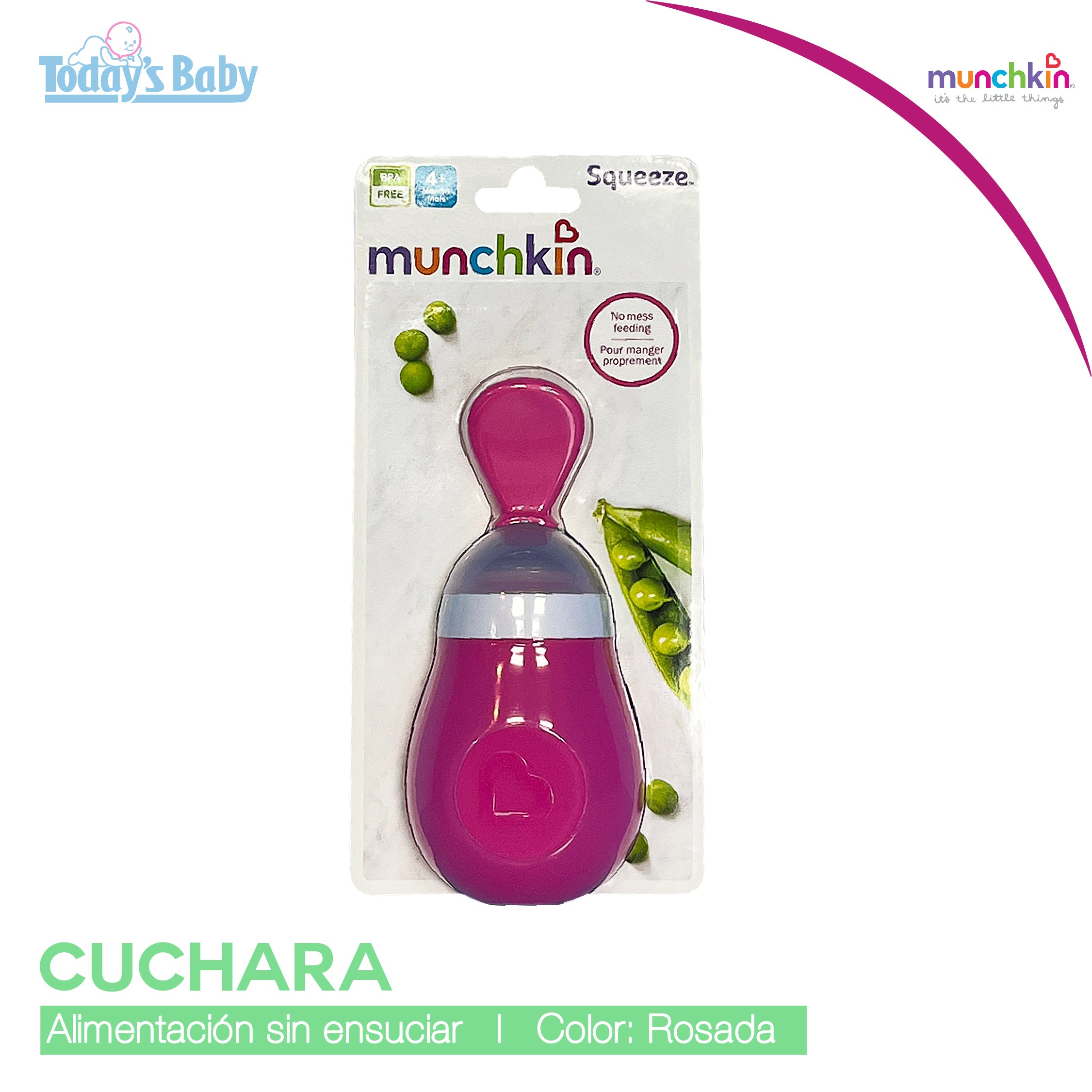 cuchara dispensadora de silicon munchkin copia para bebé
