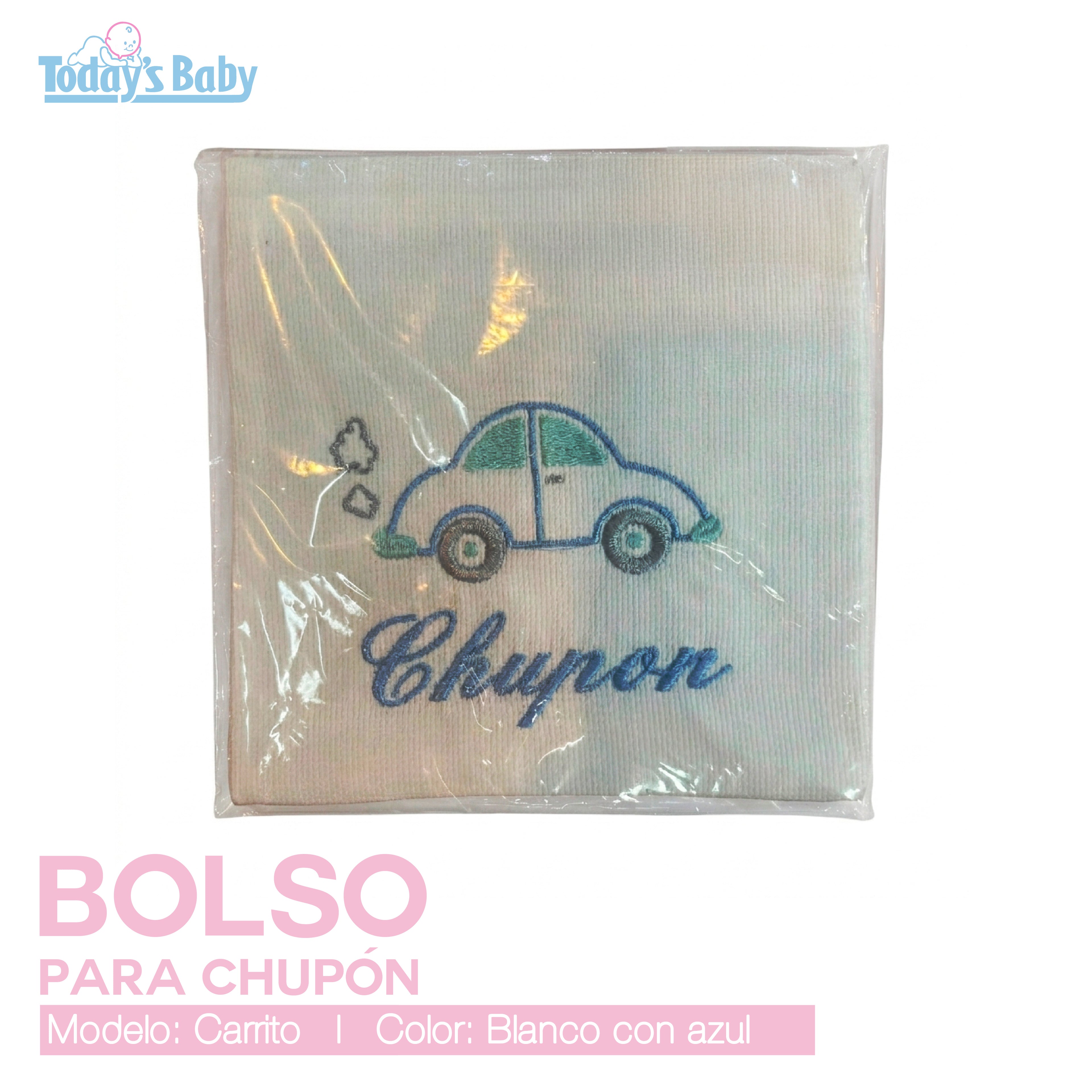 Bolso para chupon Carrito Azul