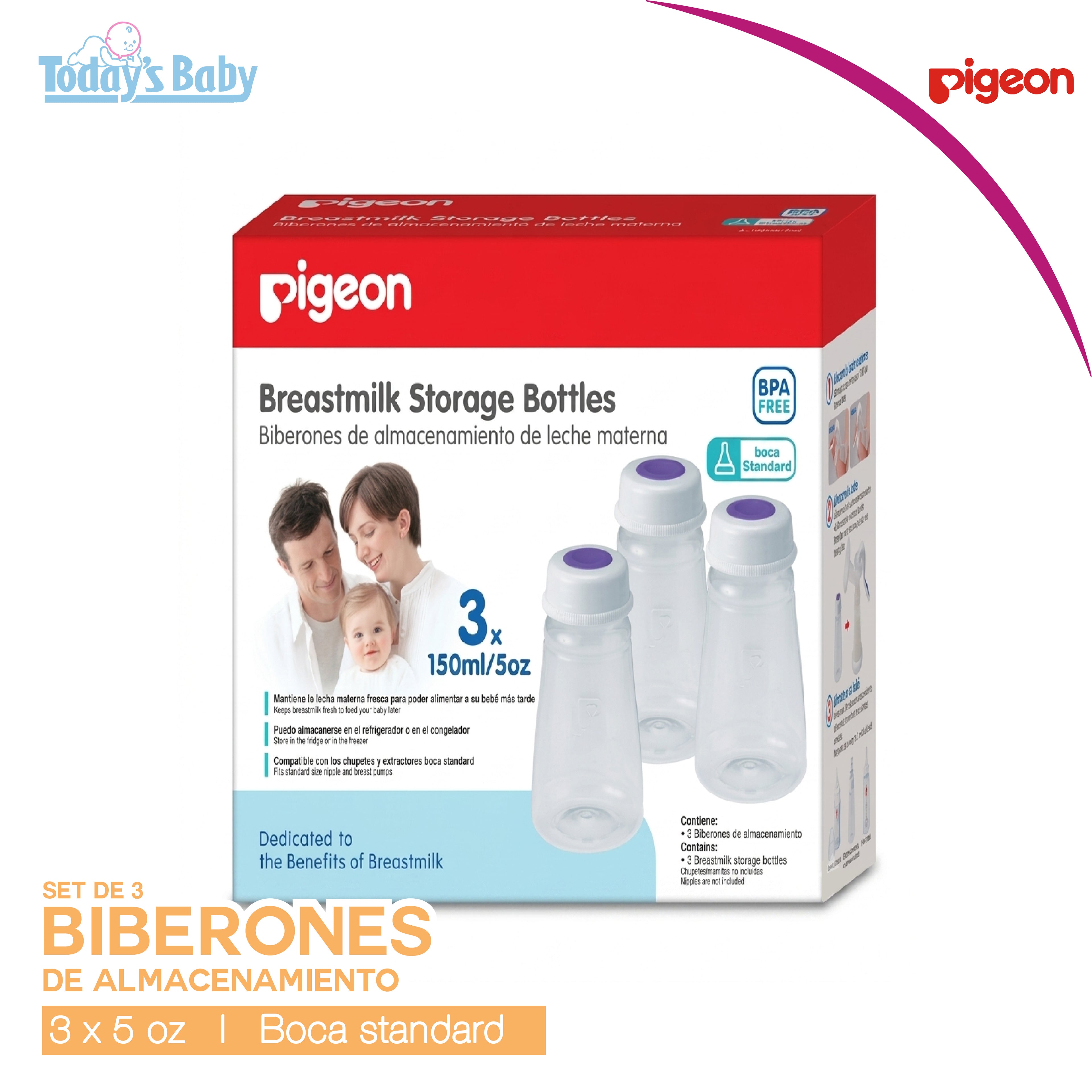 Biberones de almacenamiento de leche materna