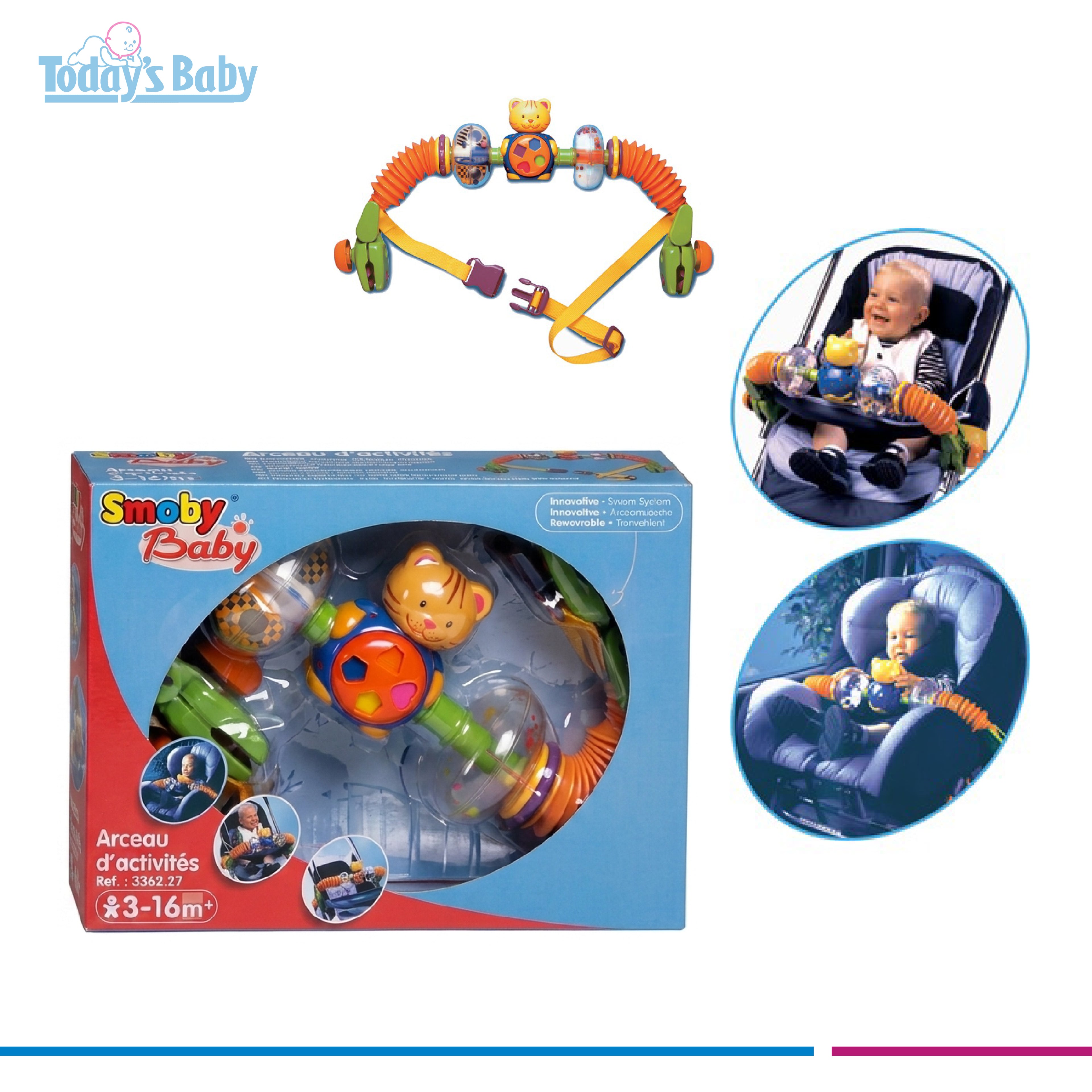 Arco de actividades para coches y car seat
