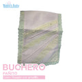 Buchero para bebé bordado Rosado con Beige