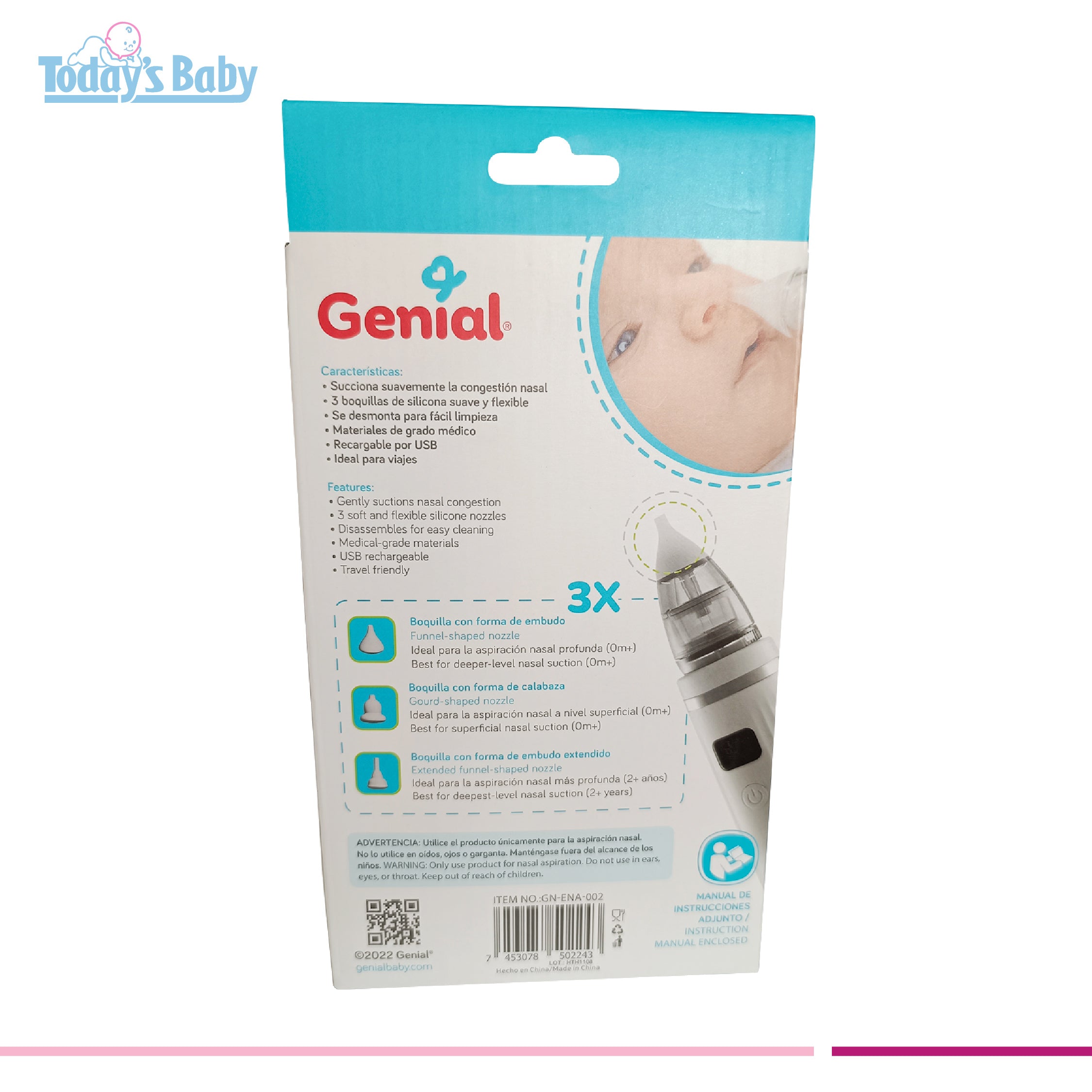 Aspirador nasal eléctrico Genial