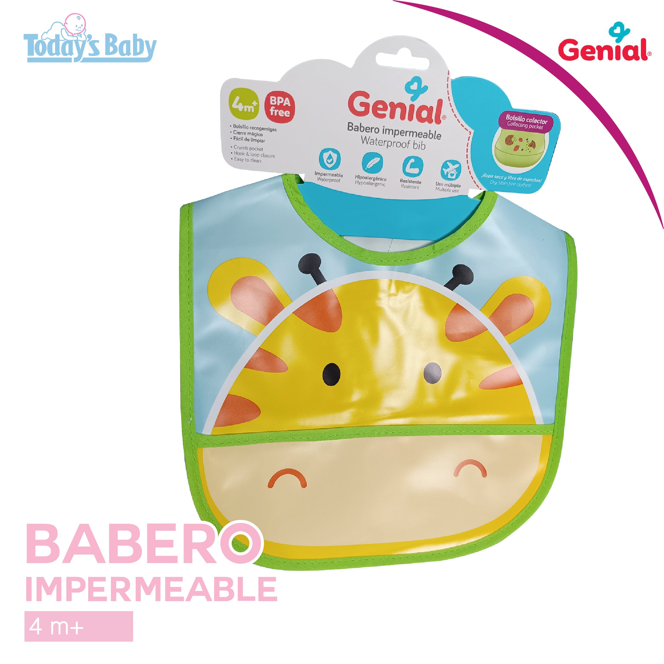 Babero impermeable 4m+ Genial