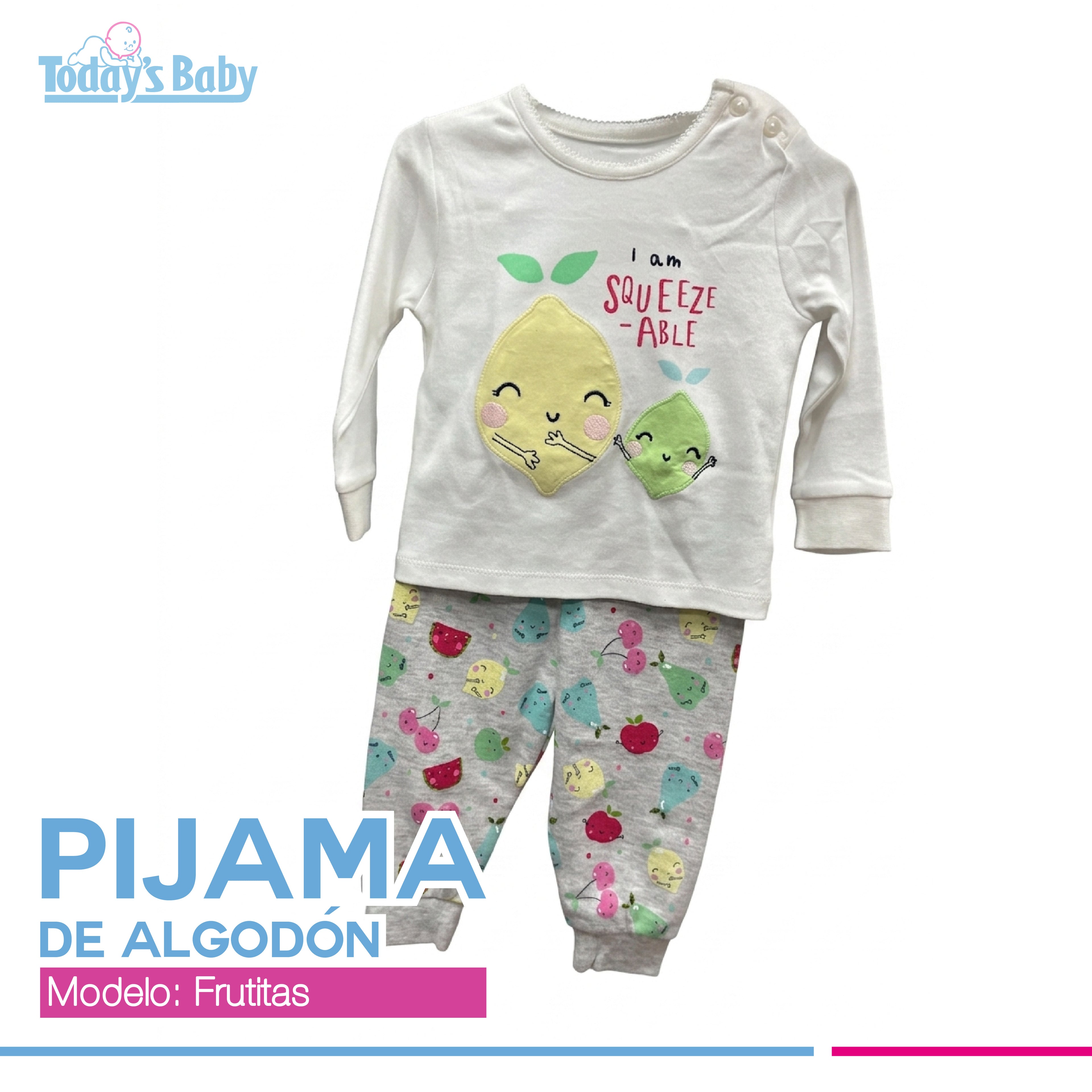 Pijama de Algodón Frutitas
