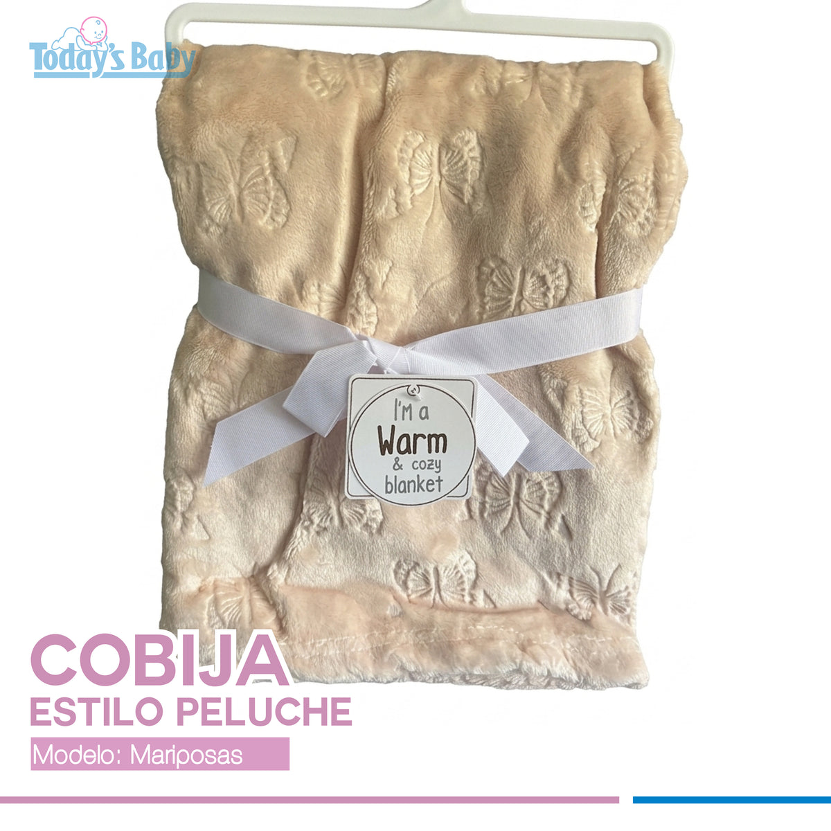 Cobija de bebé afelpada  Mariposa