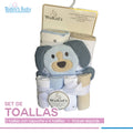 Set de toalla capucha  y esponja Wakid´s Perrito