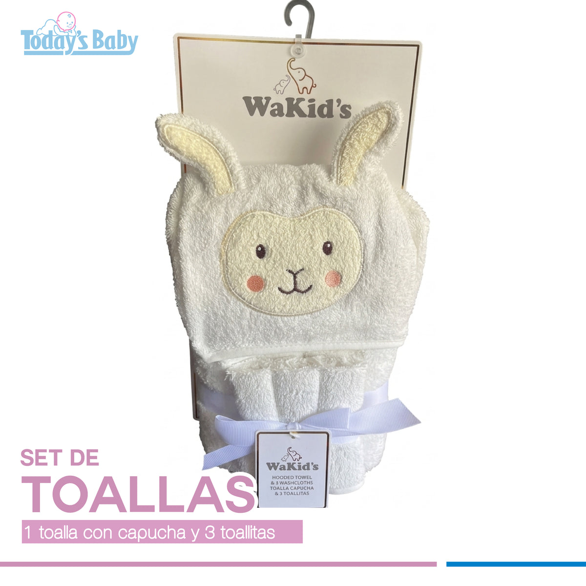 Set de toalla capucha Wakid´s Conejito